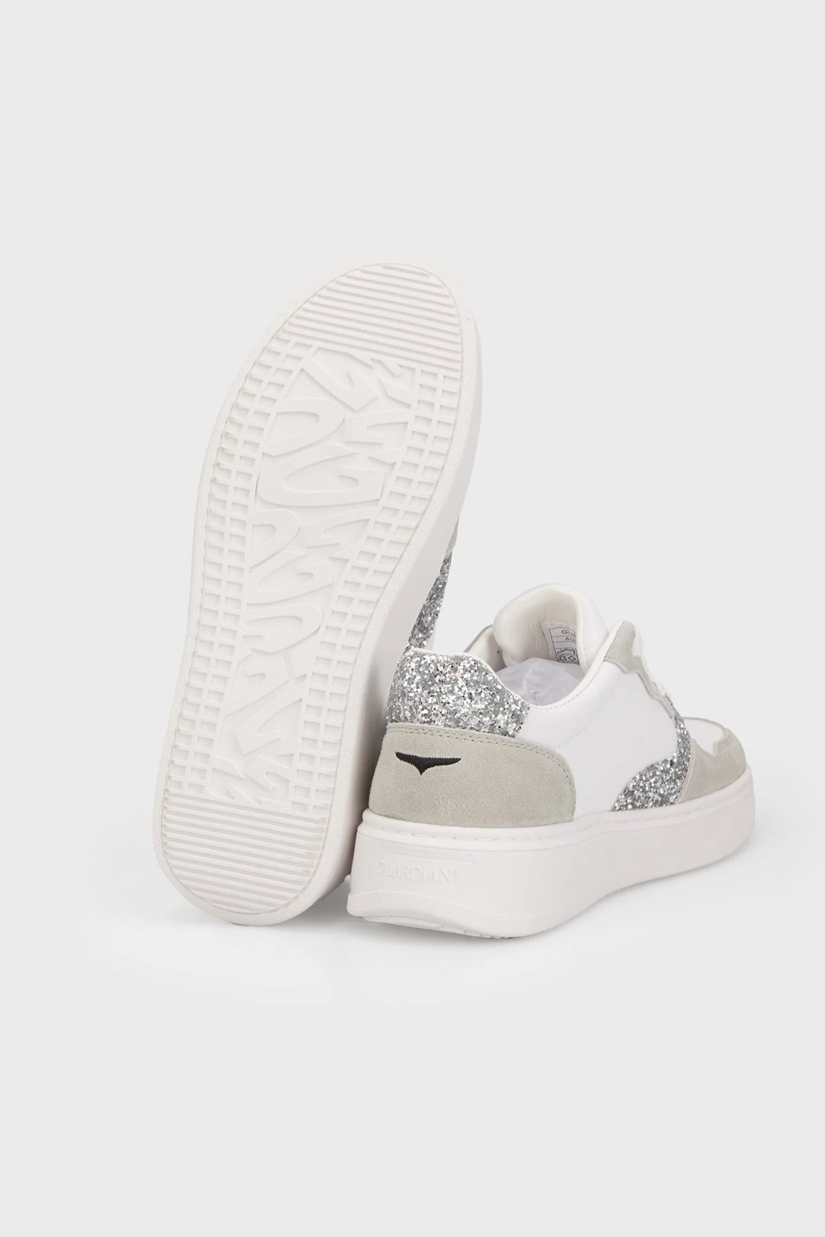 Alberto Guardiani Deri Süet Sneaker Bayan Ayakkabı AGW430800 GRİ-BEYAZ - 4