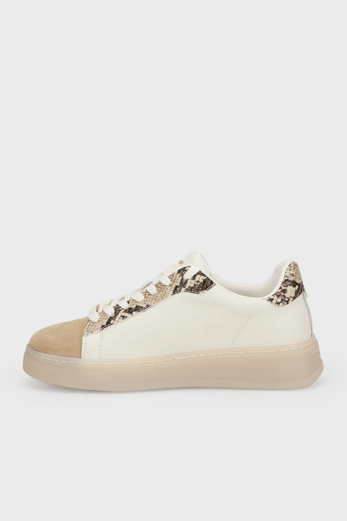 Alberto Guardiani Deri Süet Sneaker Bayan Ayakkabı AGW431001 BEYAZ - 2