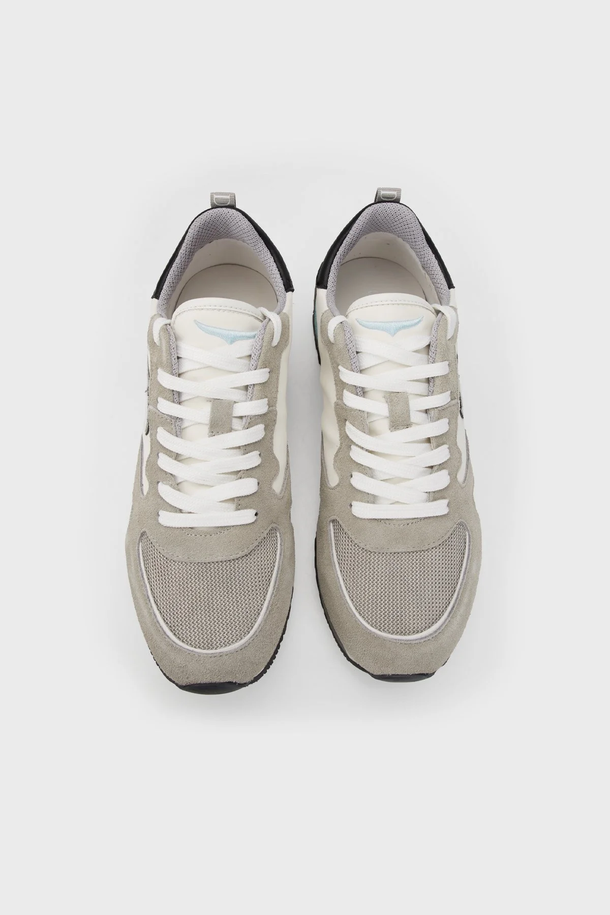 Alberto Guardiani Süet Sneaker Erkek Ayakkabı AGM009207 BEYAZ-GRİ - 4