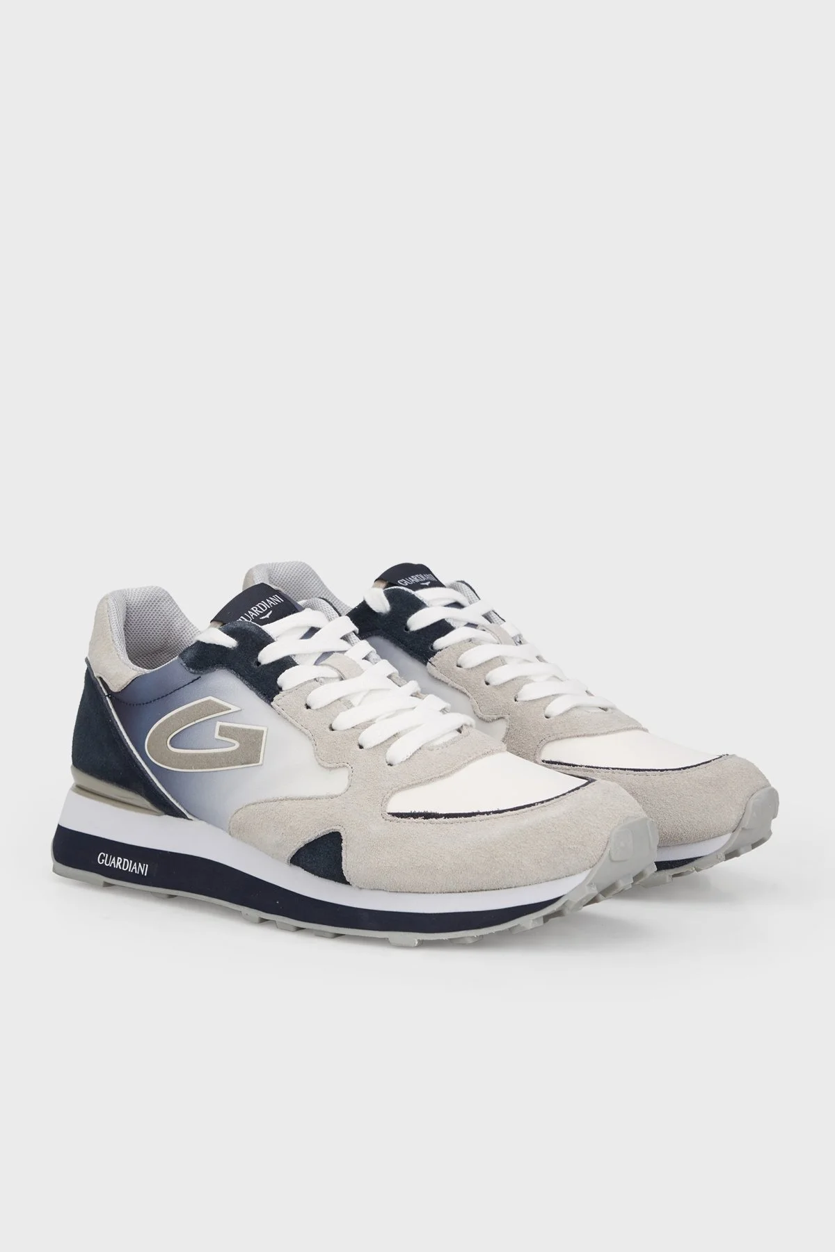 Alberto Guardiani Süet Sneaker Erkek Ayakkabı AGM316203 GRİ-LACİVERT - 3