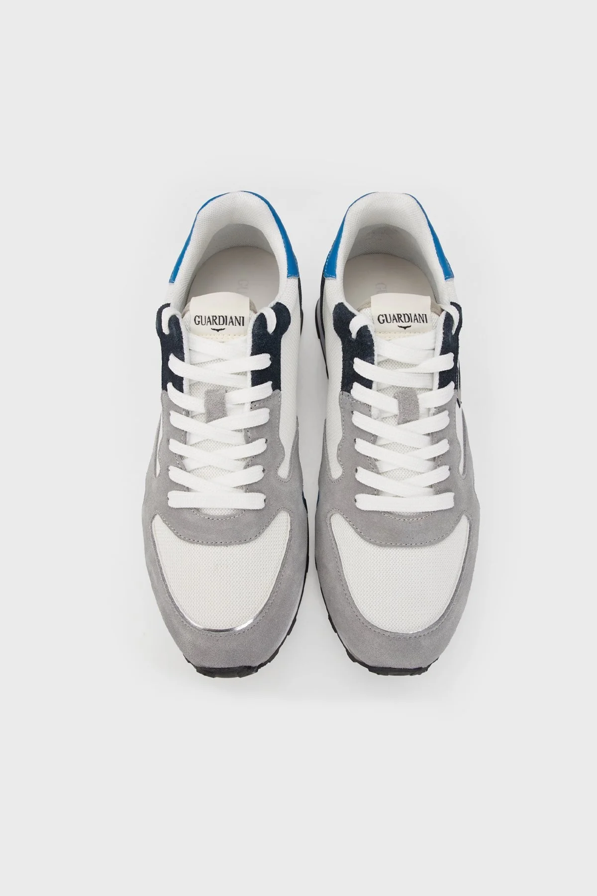 Alberto Guardiani Süet Sneaker Erkek Ayakkabı AGM316306 GRİ-BEYAZ - 5