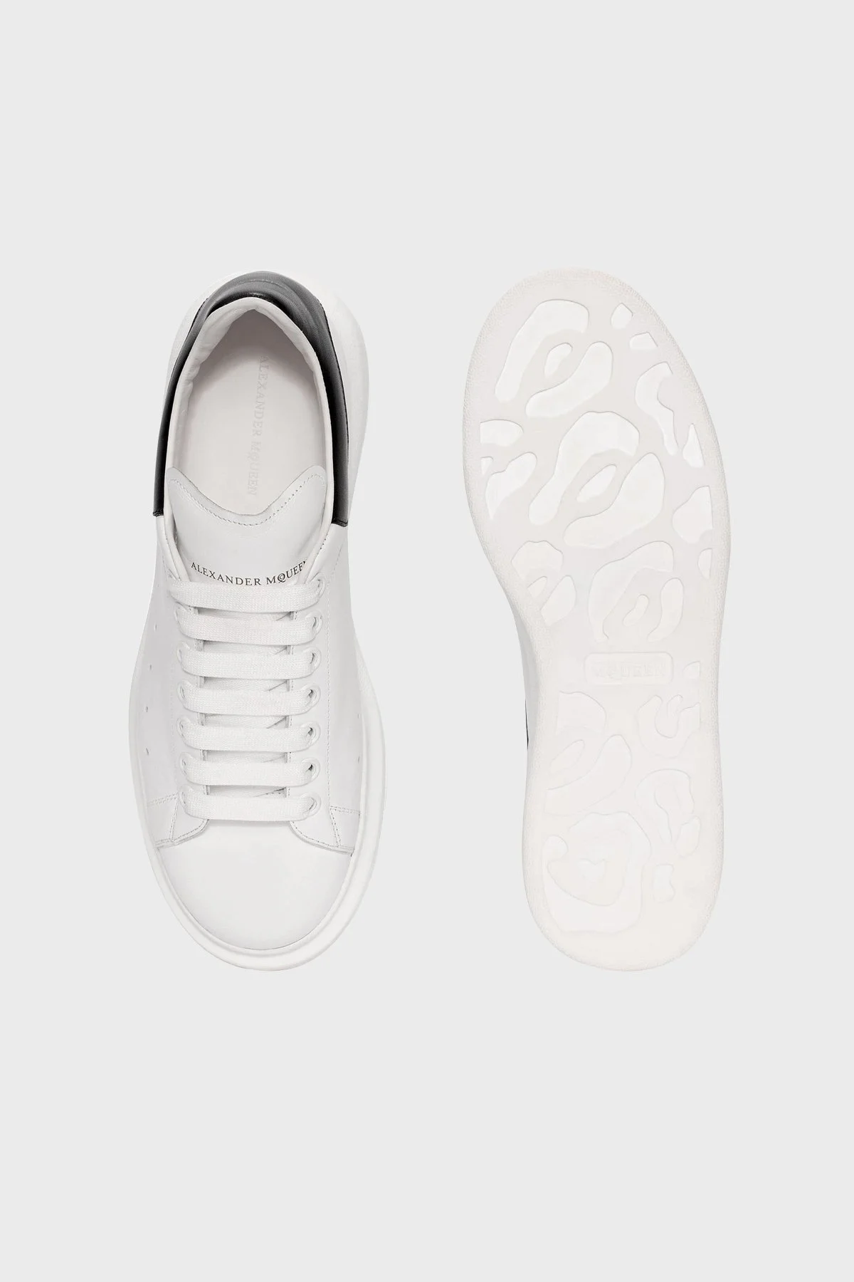 Mcqueen % 100 Deri Sneaker Erkek Ayakkabı 553680WHGP5 9061 BEYAZ-SİYAH - 4