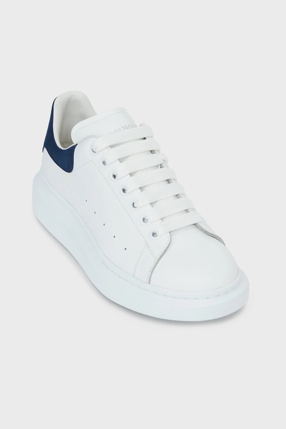 Alexander Mcqueen % 100 Deri Sneaker Erkek Ayakkabı 553680WHGP7 9086 BEYAZ-LACİVERT - 2