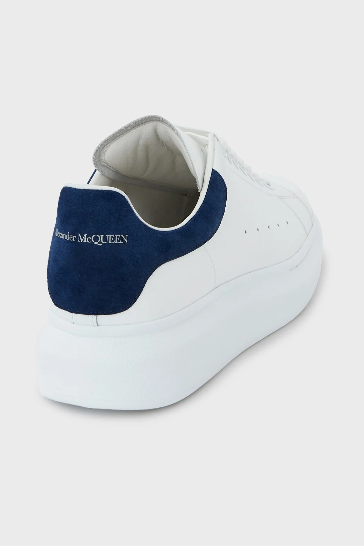 Alexander Mcqueen % 100 Deri Sneaker Erkek Ayakkabı 553680WHGP7 9086 BEYAZ-LACİVERT - 3