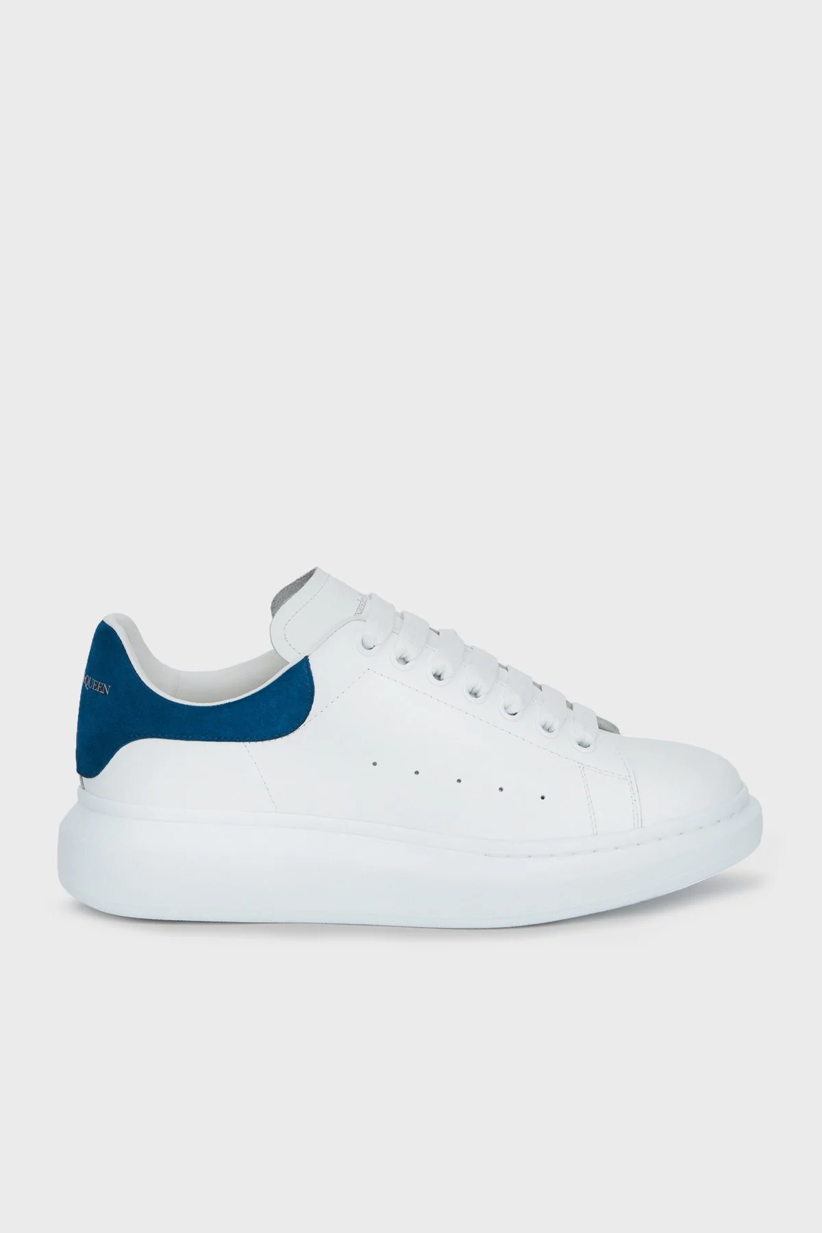 Alexander Mcqueen % 100 Deri Sneaker Erkek Ayakkabı 553680WHGP7 9086 BEYAZ-LACİVERT - 1