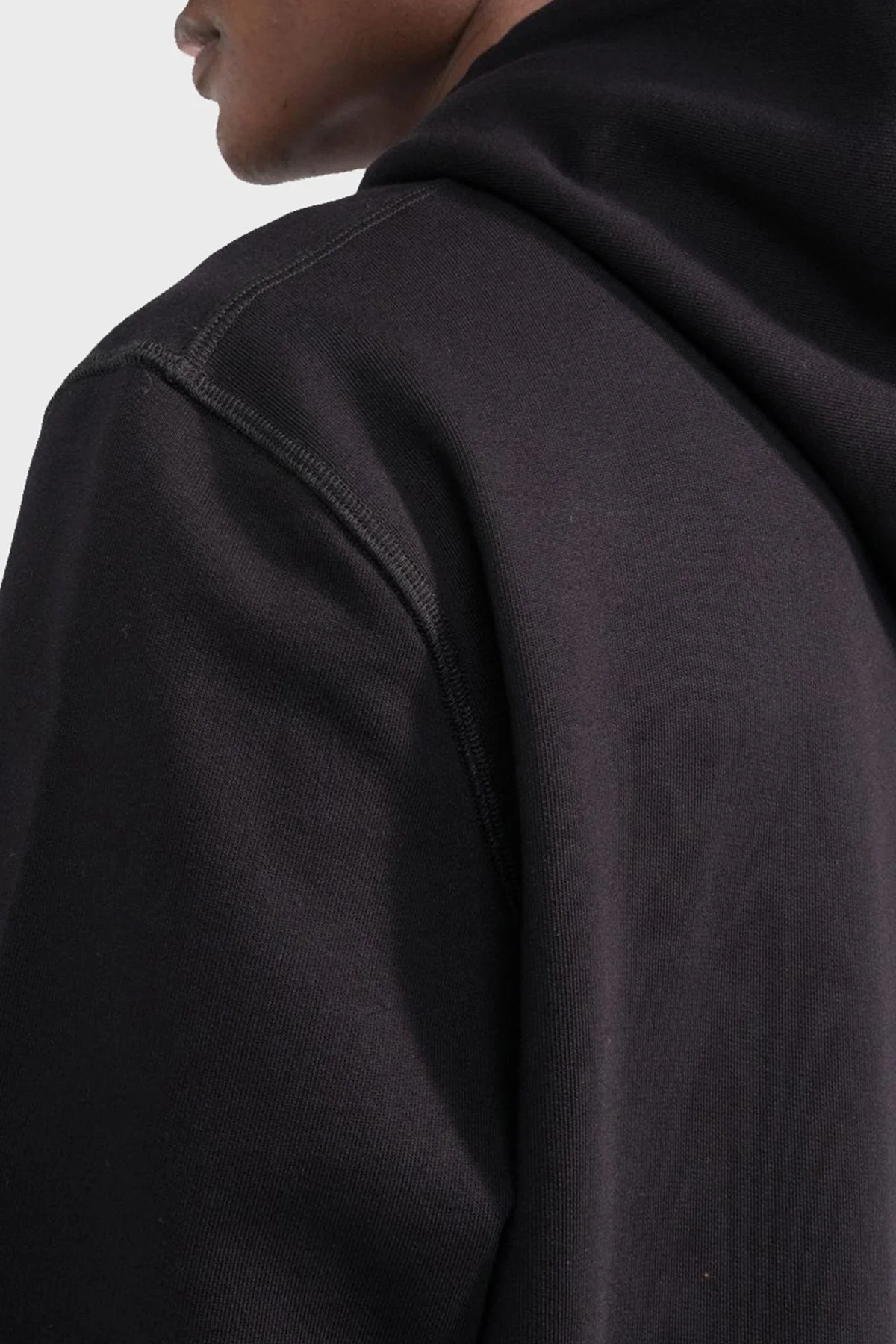 Mcqueen Baskılı % 100 Pamuk Kapüşonlu Oversize Erkek Sweat 688715QTZ81 0901 SİYAH - 4