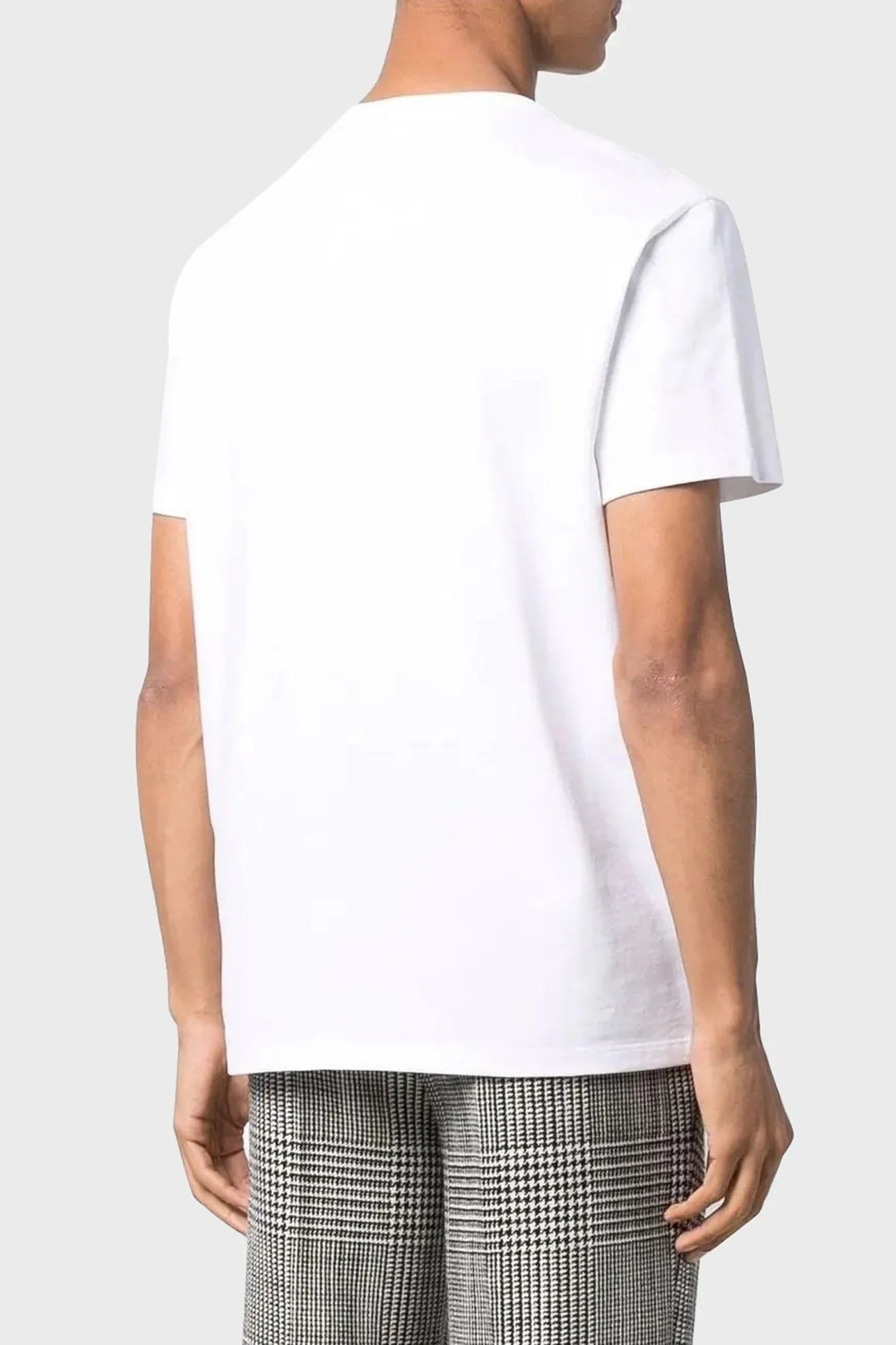 Mcqueen Baskılı Pamuklu Bisiklet Yaka Erkek T Shirt 682531QSZ63 0900 BEYAZ - 7