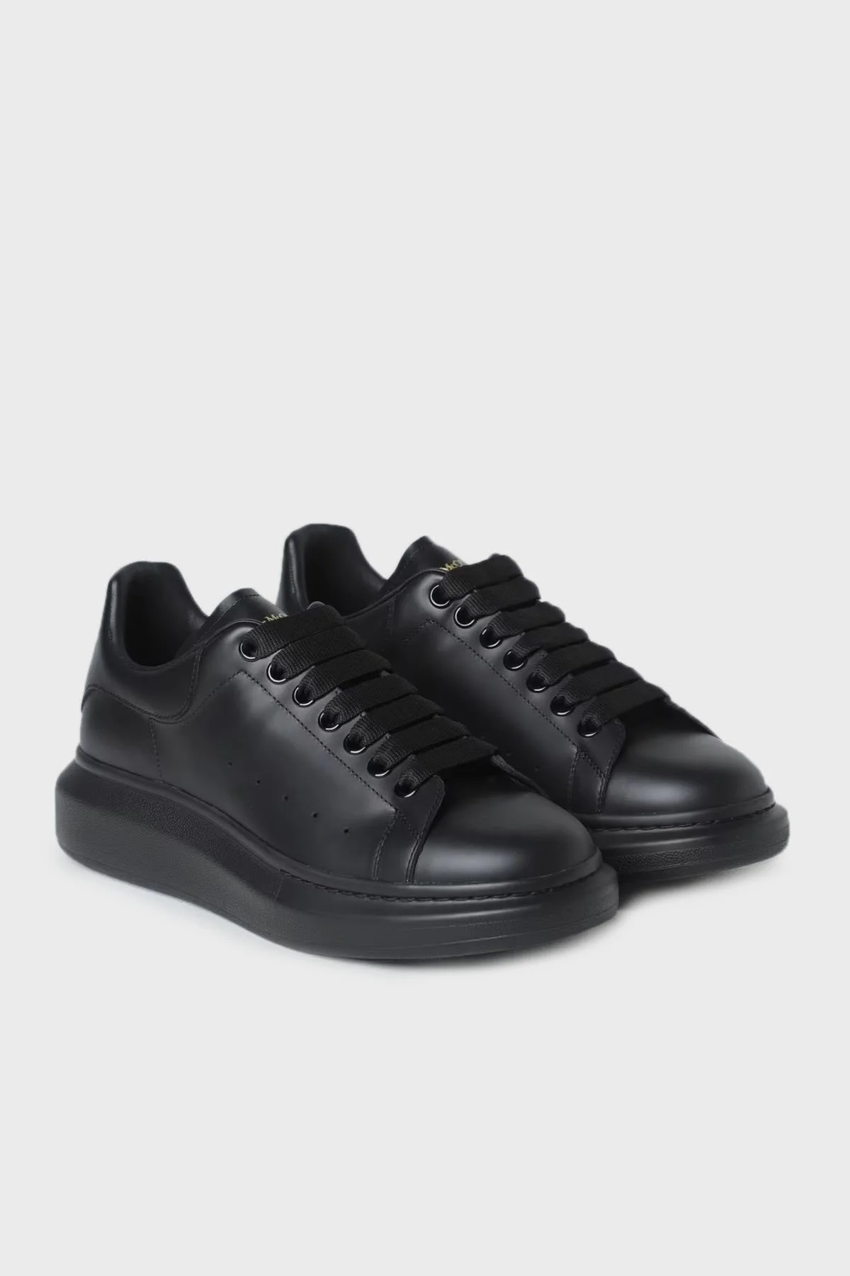 Alexander Mcqueen Deri Sneaker Erkek Ayakkabı 553761 WHGP0 1000 SİYAH - 2