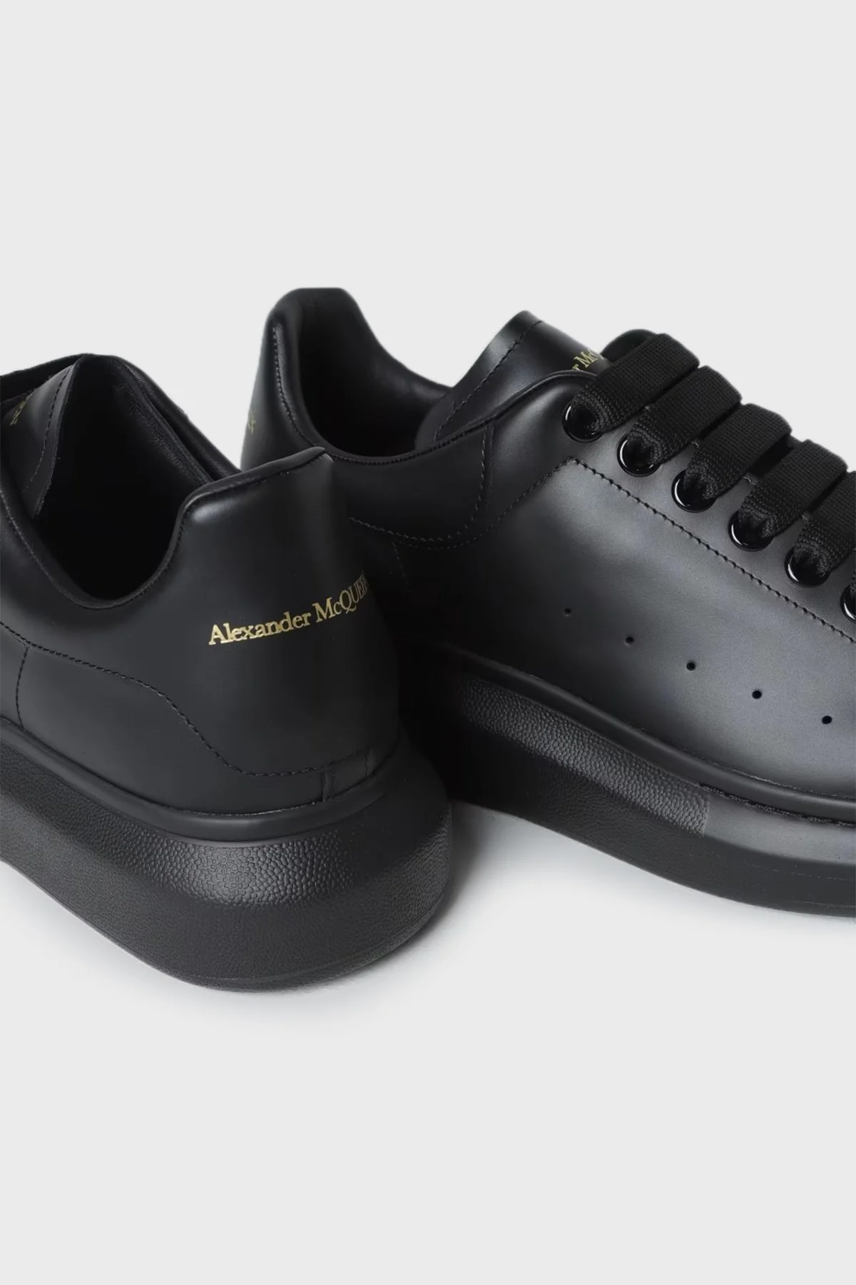 Alexander Mcqueen Deri Sneaker Erkek Ayakkabı 553761 WHGP0 1000 SİYAH - 3