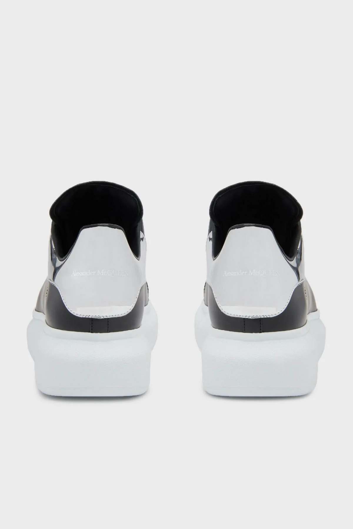 Mcqueen Hakiki Deri Sneaker Kadın Ayakkabı 718232WIEE4 1081 SİYAH-GÜMÜŞ - 3