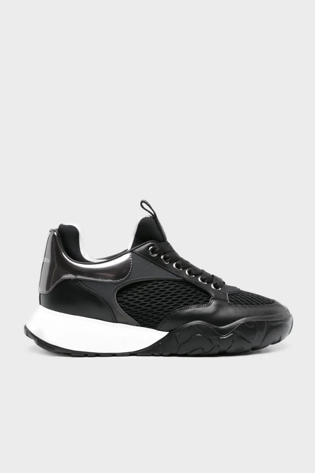 Alexander Mcqueen Hakiki Deri Sneaker Erkek Ayakkabı 777226W4XI1 1015 SİYAH - 1