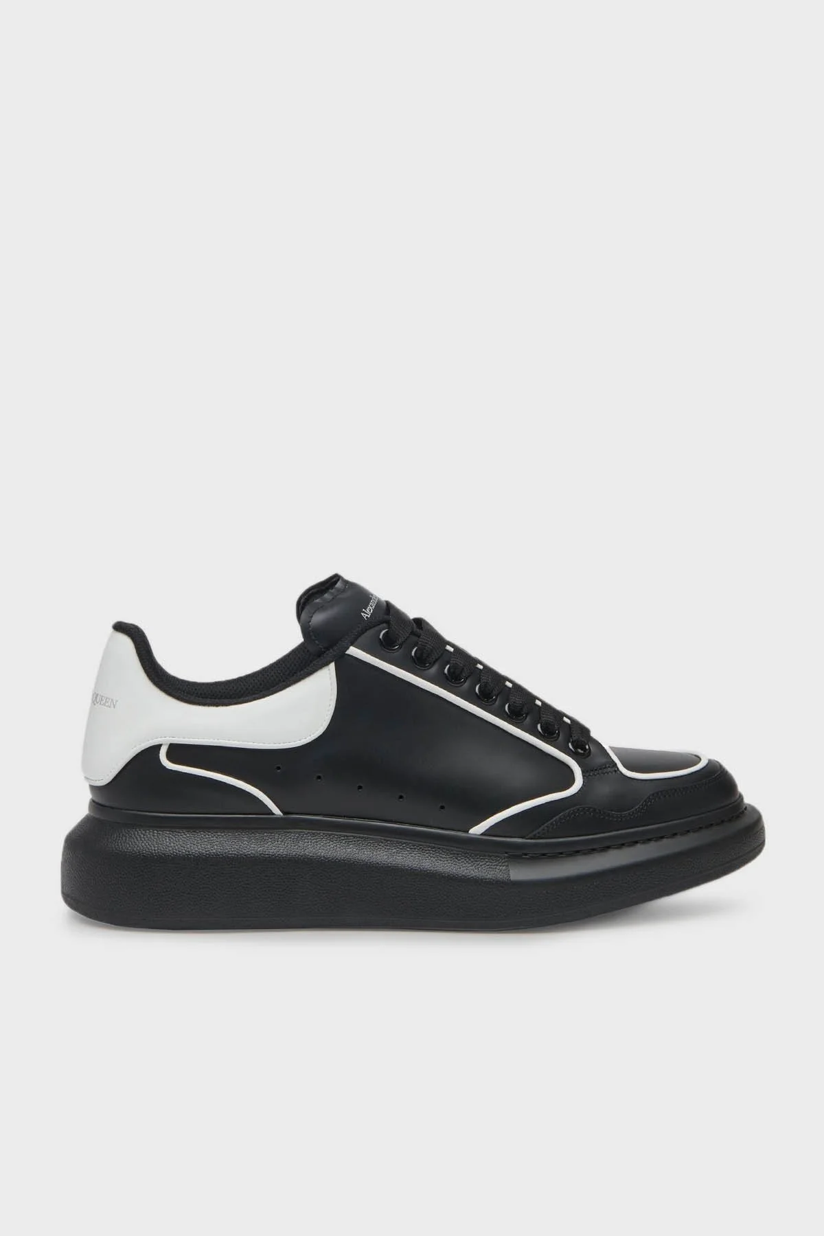 Alexander Mcqueen Hakiki Deri Sneaker Erkek Ayakkabı 777300WHJE5 1070 SİYAH - 1