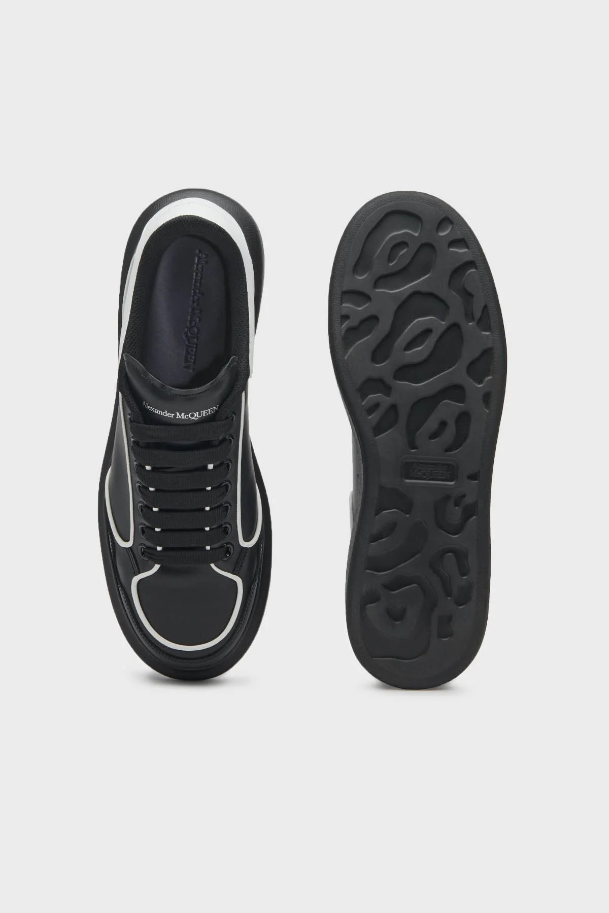 Alexander Mcqueen Hakiki Deri Sneaker Erkek Ayakkabı 777300WHJE5 1070 SİYAH - 4