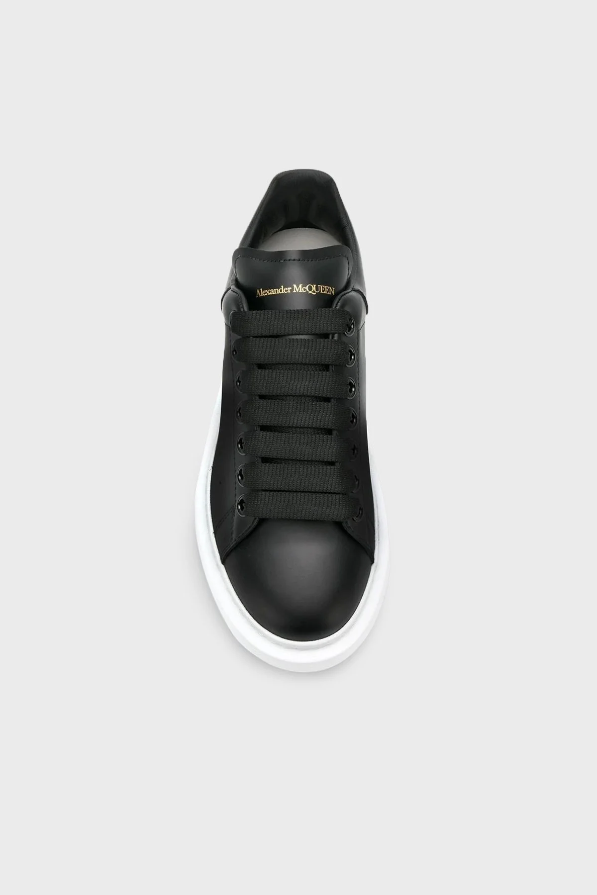 Alexander Mcqueen Logolu Hakiki Deri Sneaker Bayan Ayakkabı 553770WHGP0 1000 SİYAH - 3
