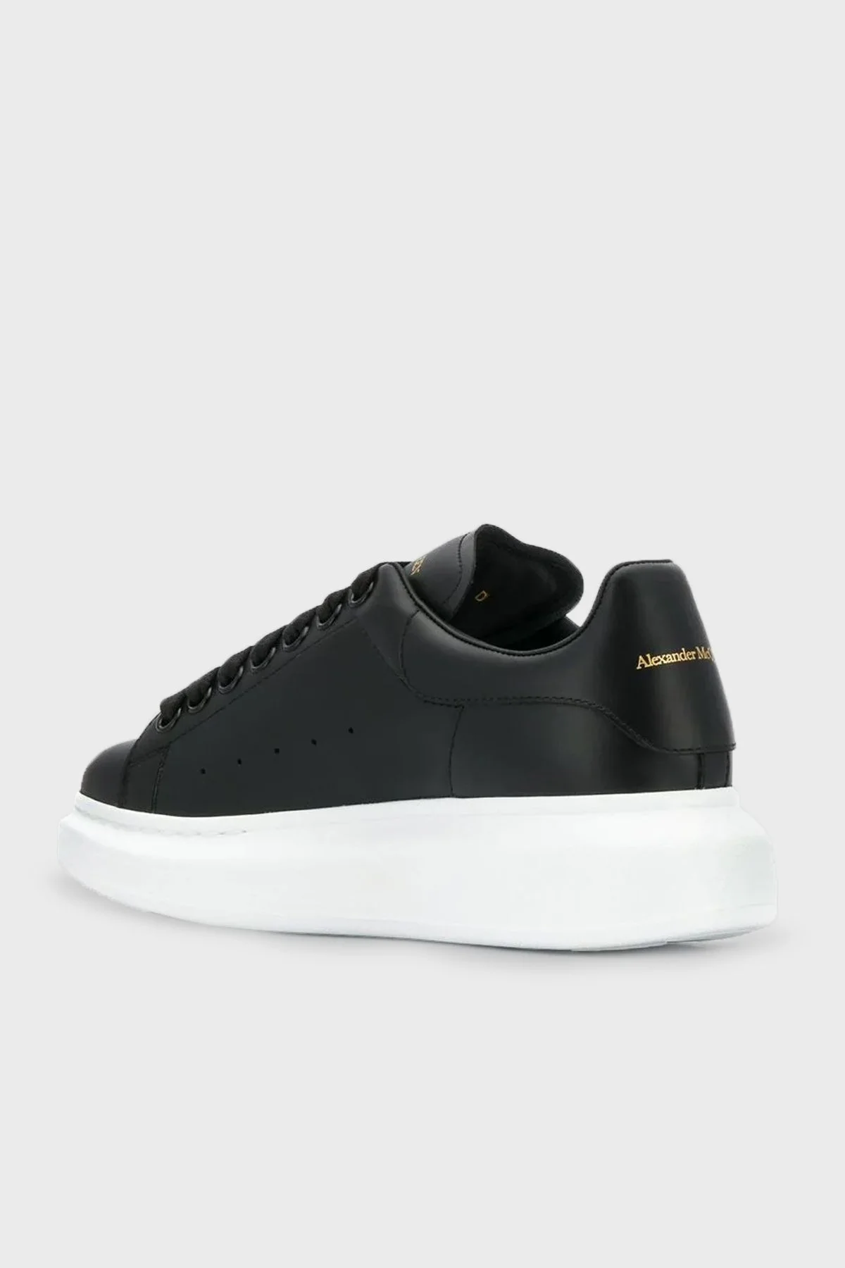 Alexander Mcqueen Logolu Hakiki Deri Sneaker Bayan Ayakkabı 553770WHGP0 1000 SİYAH - 4