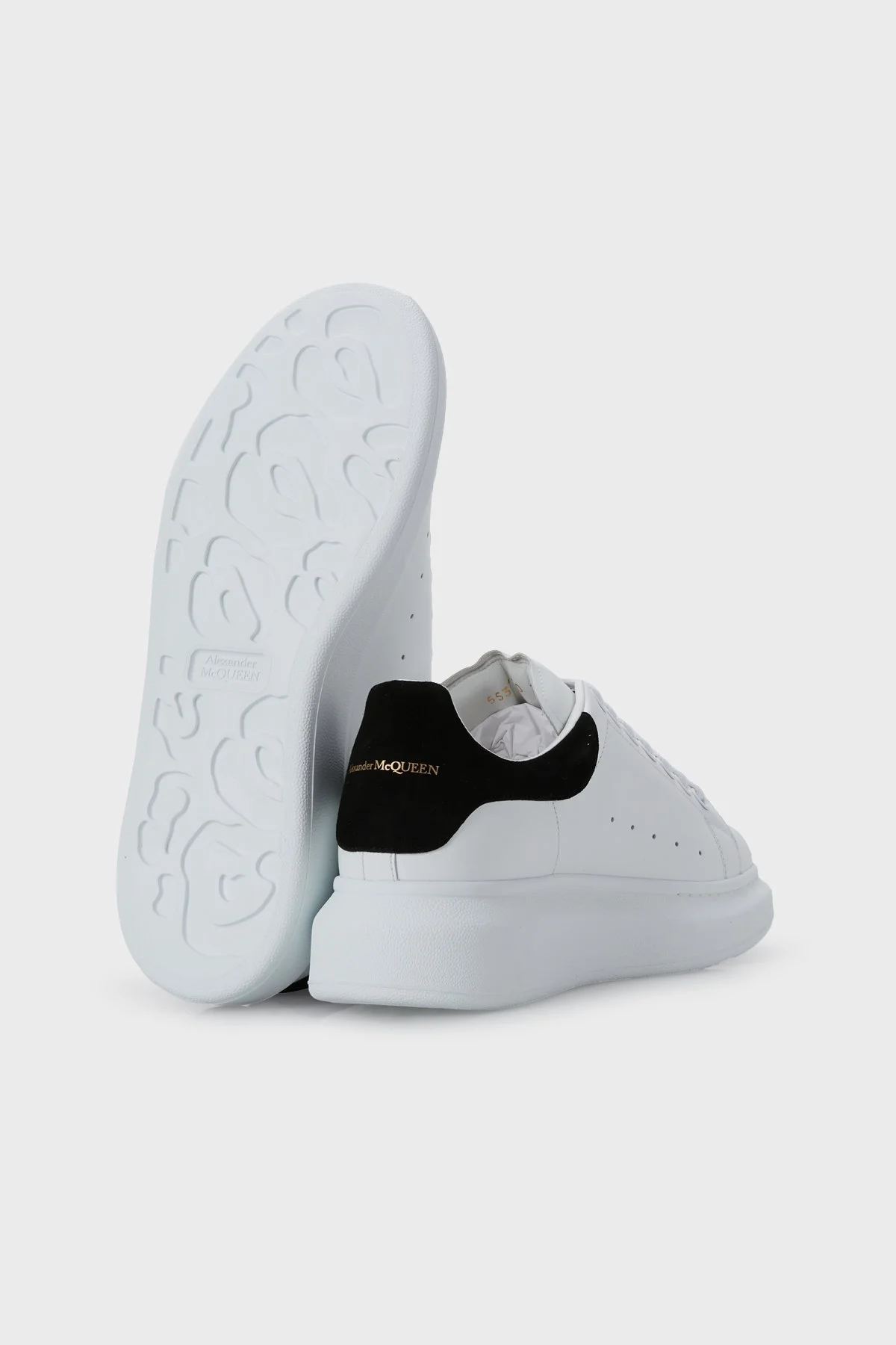 Mcqueen Logolu Hakiki Deri Sneaker Bayan Ayakkabı 553770WHGP7 9061 BEYAZ-SİYAH - 4