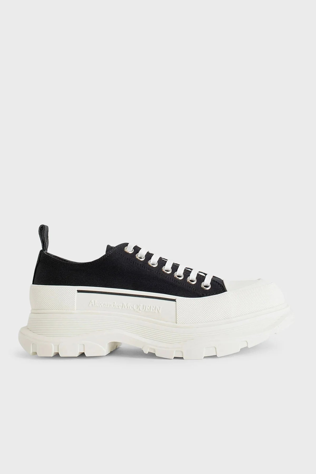 Alexander Mcqueen Logolu Platform Erkek Ayakkabı 705660 W4MV2 1070 SİYAH-BEYAZ - 1