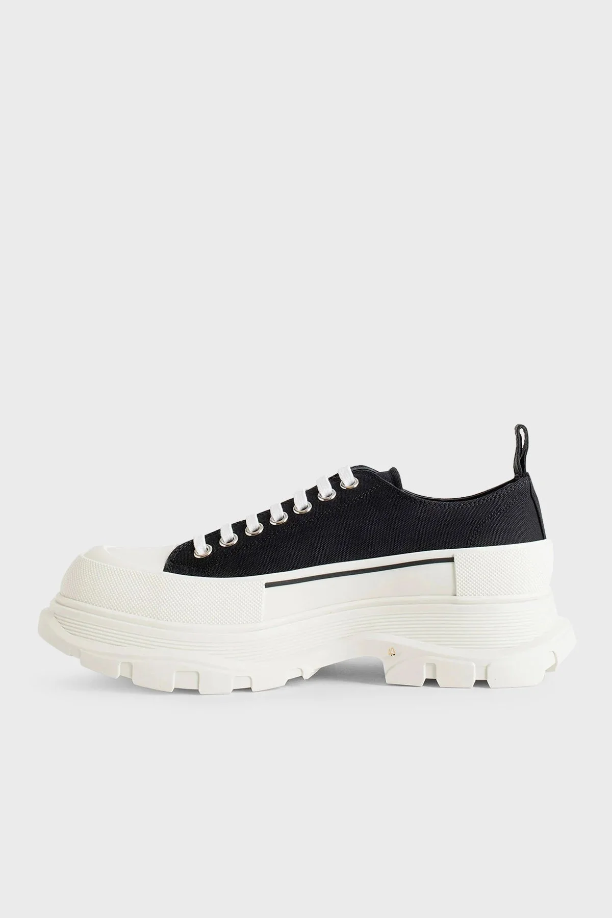 Alexander Mcqueen Logolu Platform Erkek Ayakkabı 705660 W4MV2 1070 SİYAH-BEYAZ - 4