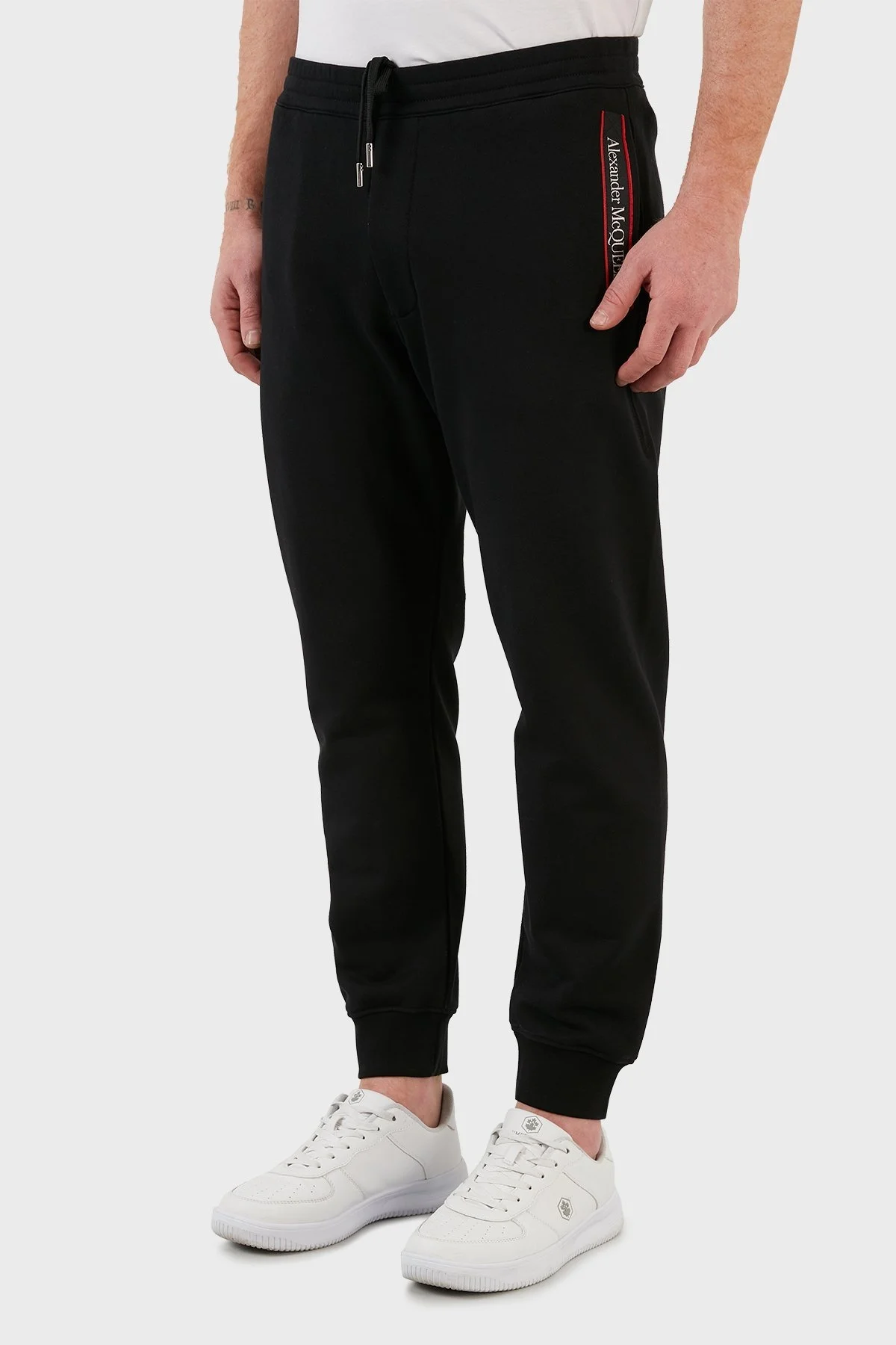 Mcqueen Pamuklu Cepli Jogger Erkek Pantolon 642664QRX75 0901 SİYAH - 10