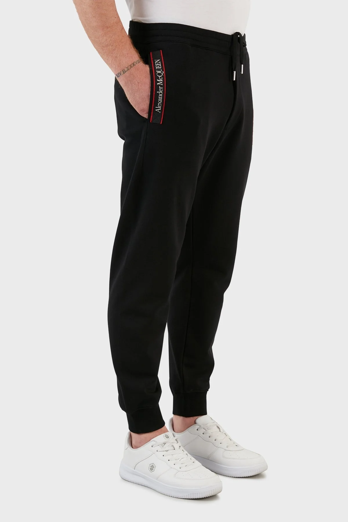 Mcqueen Pamuklu Cepli Jogger Erkek Pantolon 642664QRX75 0901 SİYAH - 11