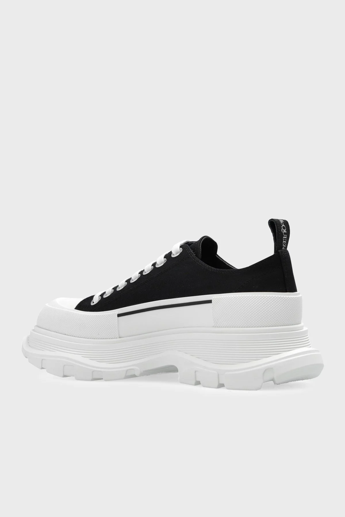 Mcqueen Sneaker Kadın Ayakkabı 697072 W4MV2 1070 SİYAH-BEYAZ - 4