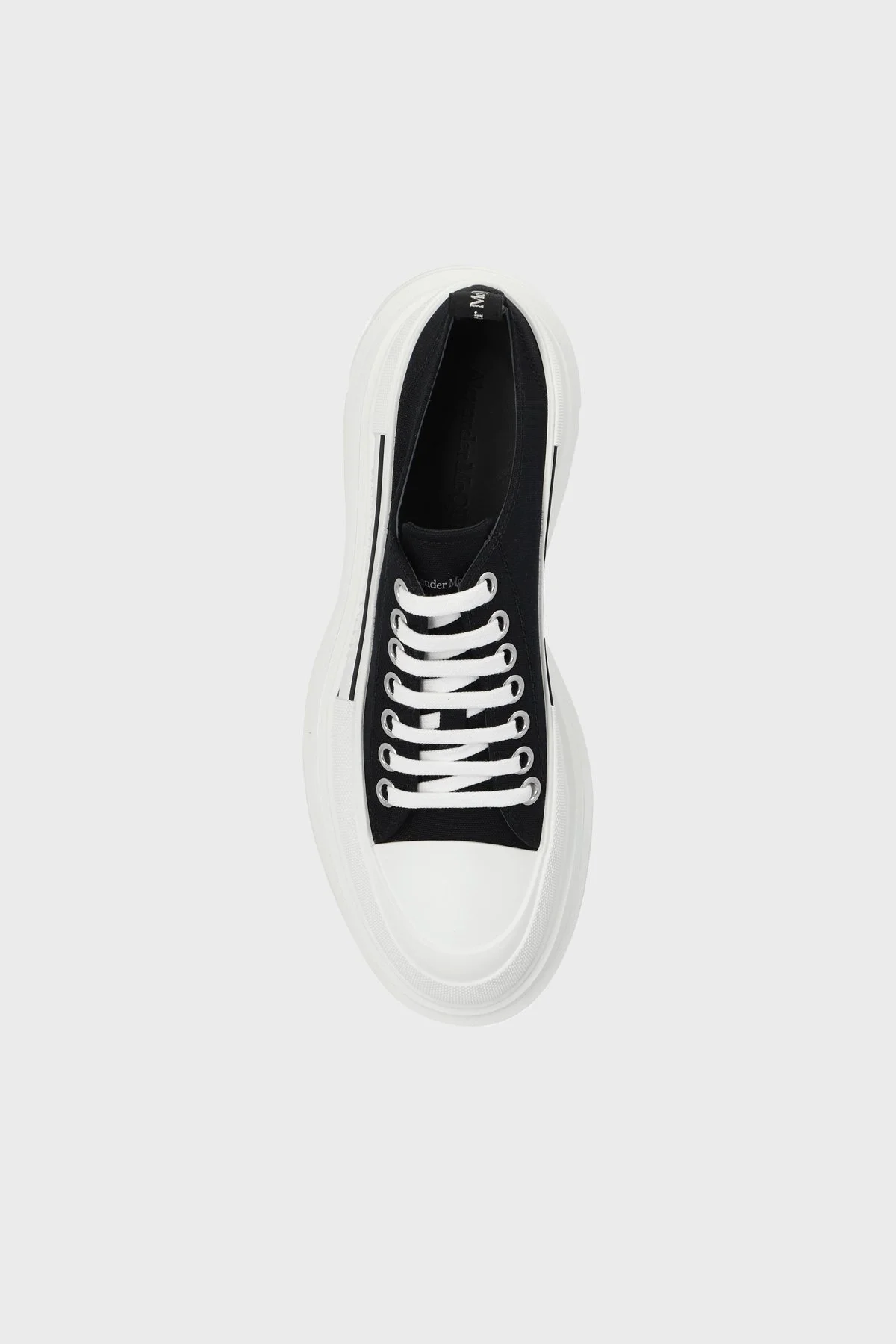 Mcqueen Sneaker Kadın Ayakkabı 697072 W4MV2 1070 SİYAH-BEYAZ - 5