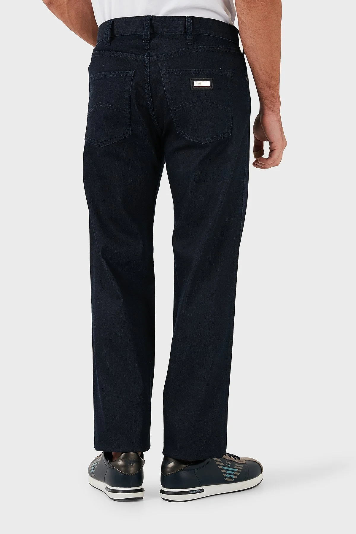 Armani Collezioni Pamuklu Regular Fit Bol Paça Jeans Erkek Kot Pantolon AIJ07 2K15 LACİVERT - 7