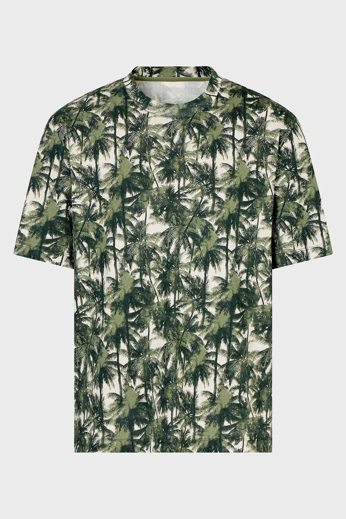 Armani Exchage % 100 Pamuk Regular Fit Bisiklet Yaka Desenli Erkek T Shirt XM001245 AF10356 F0039 BEYAZ - 10