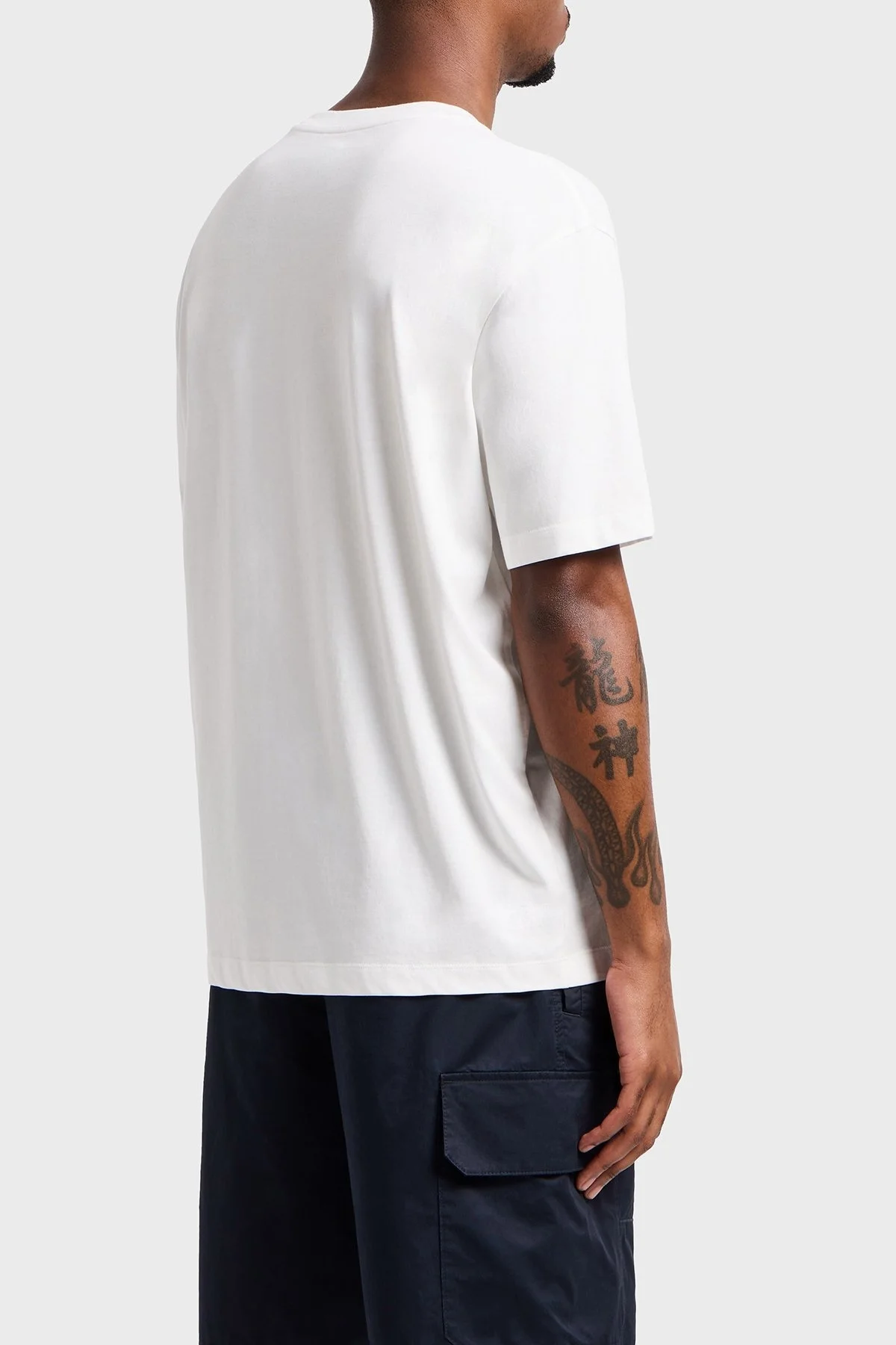 Armani Exchage % 100 Pamuk Regular Fit Bisiklet Yaka Erkek T Shirt XM000276 AF12308 U0009 BEYAZ - 9