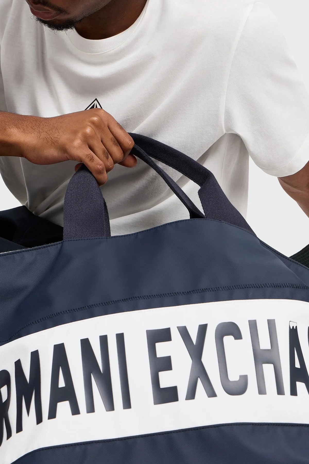 Armani Exchage % 100 Pamuk Regular Fit Bisiklet Yaka Erkek T Shirt XM000276 AF12308 U0009 BEYAZ - 11