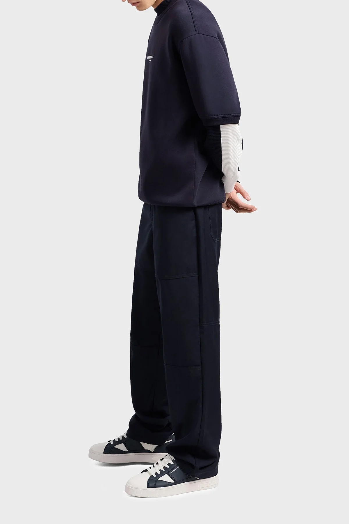 Armani Exchage Streç Pamuklu Regular Fit Bisiklet Yaka Erkek T Shirt XM000290 AF10818 UB101 LACİVERT - 9