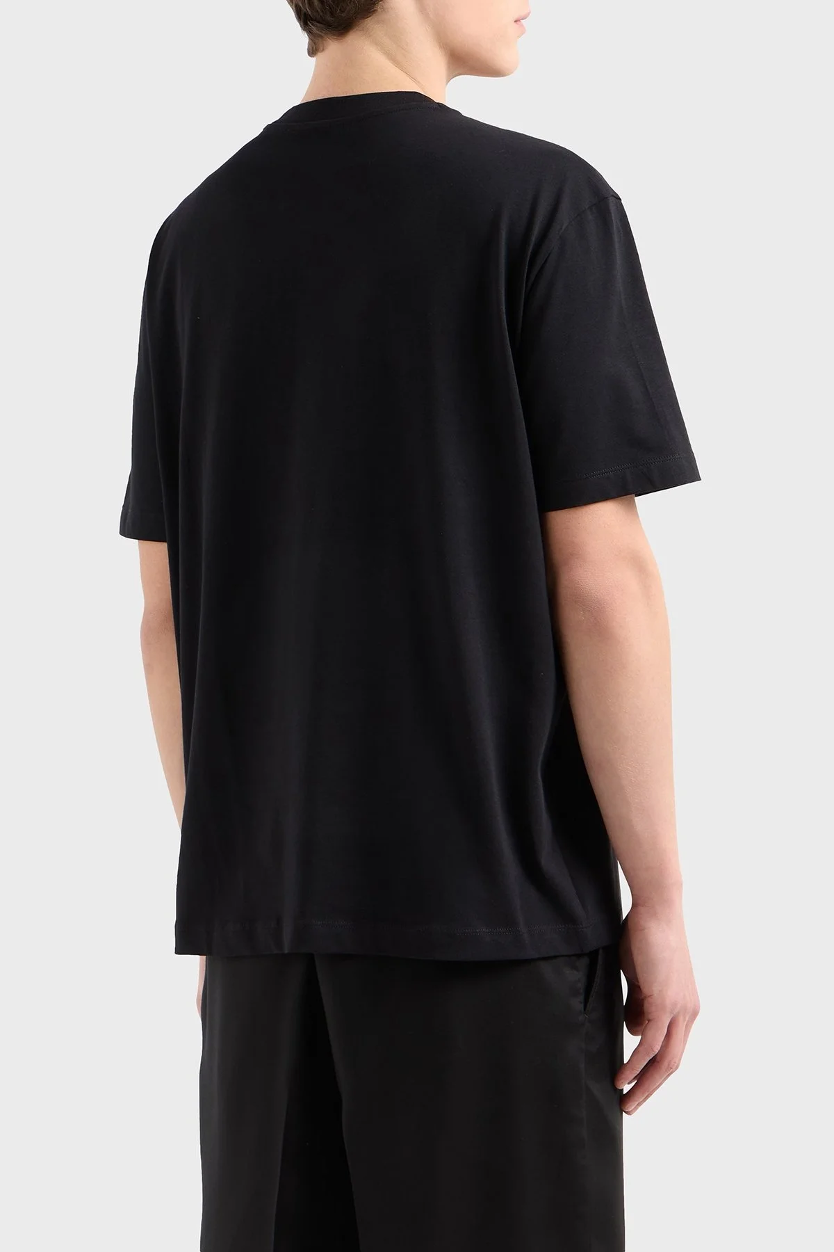 Armani Exchage % 100 Pamuk Regular Fit Bisiklet Yaka Erkek T Shirt XM000566 AF10334 UC001 SİYAH - 8