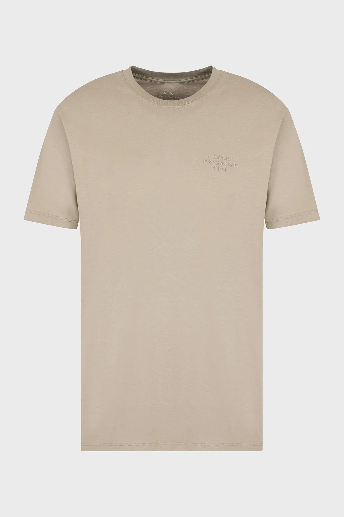 Armani Exchage % 100 Pamuk Regular Fit Bisiklet Yaka Erkek T Shirt XM000752 AF12308 U6167 BEJ - 8