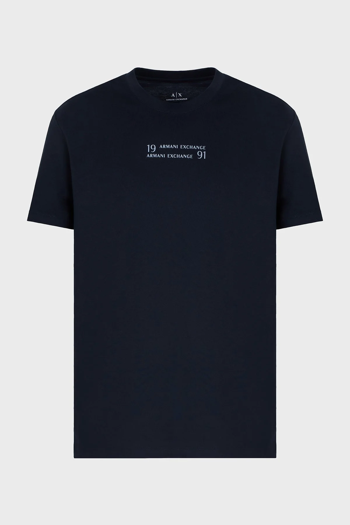 Armani Exchage % 100 Pamuk Regular Fit Bisiklet Yaka Logolu Erkek T Shirt XM000539 AF10362 UB101 LACİVERT - 10