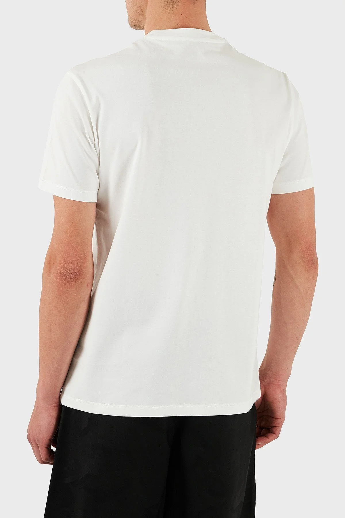 Armani Exchage % 100 Pamuk Regular Fit Bisiklet Yaka Logolu Erkek T Shirt XM000546 AF10361 U0009 BEYAZ - 8