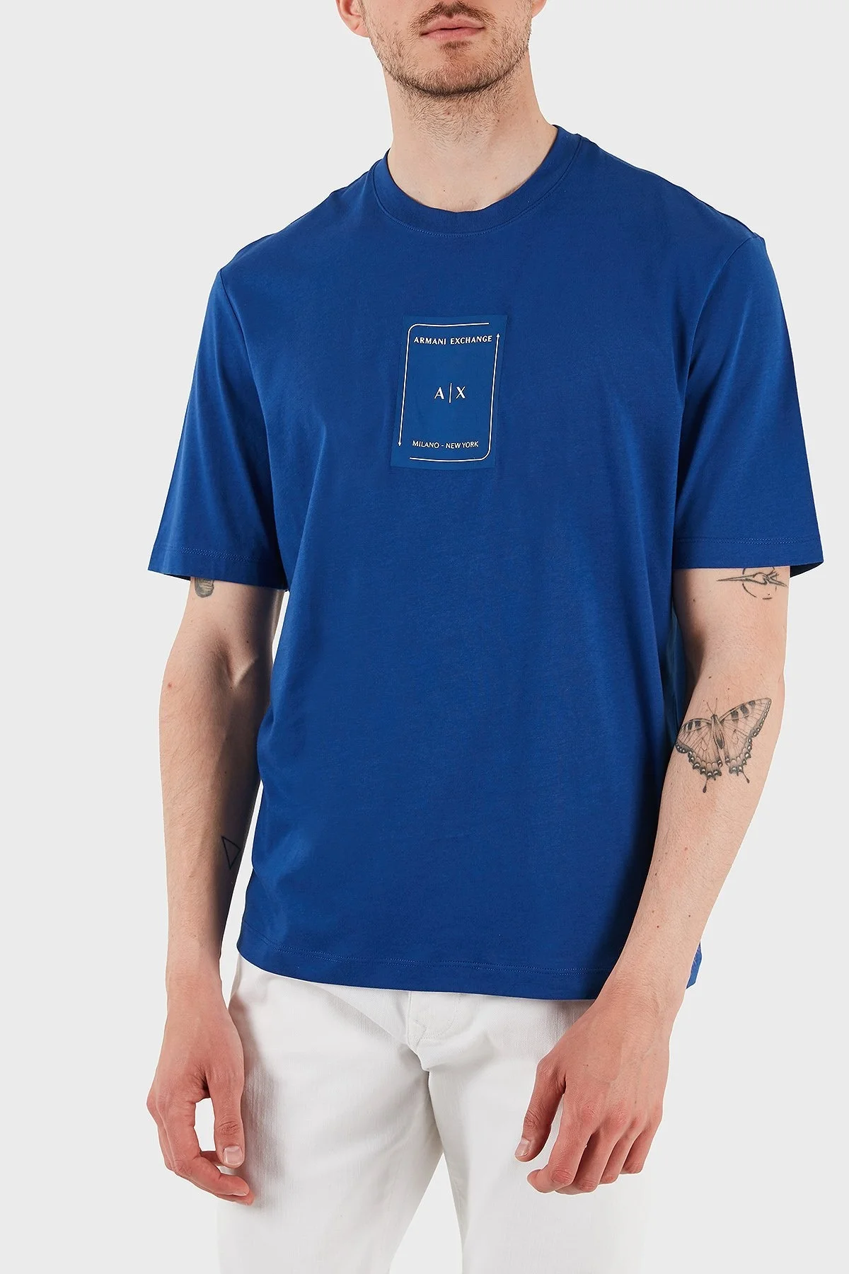 Armani Exchage % 100 Pamuk Regular Fit Bisiklet Yaka Logolu Erkek T Shirt XM000570 AF10356 UB088 SAKS - 10