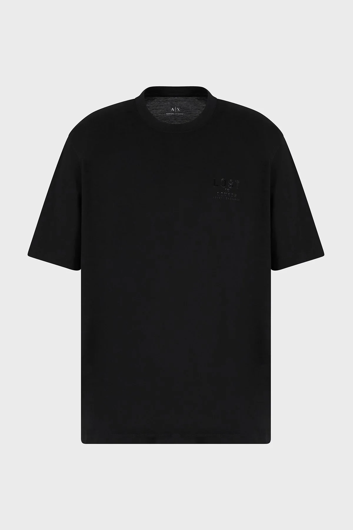 Armani Exchage % 100 Pamuk Regular Fit Bisiklet Yaka Logolu Erkek T Shirt XM000575 AF10364 UC001 SİYAH - 10