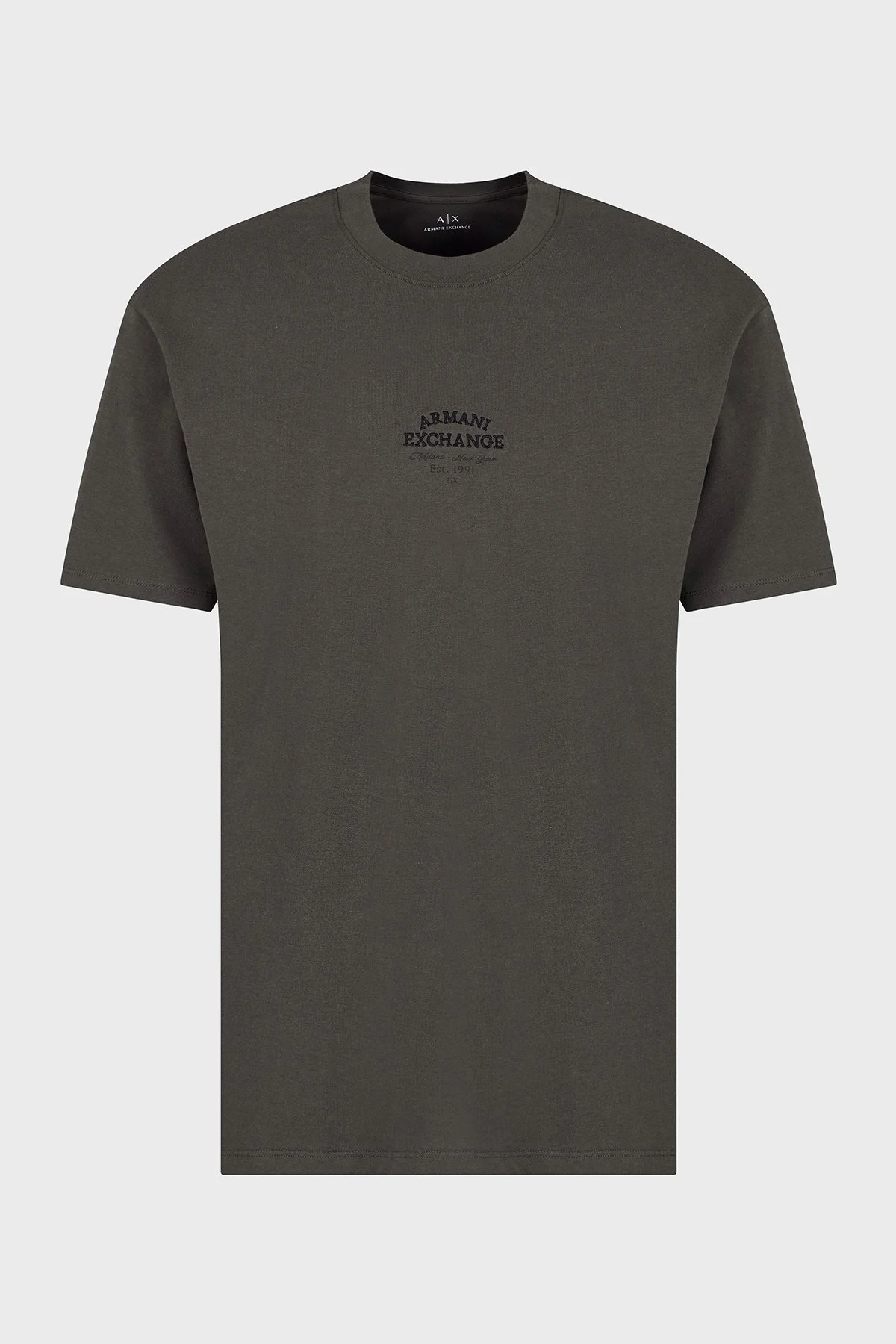 Armani Exchage % 100 Pamuk Regular Fit Bisiklet Yaka Logolu Erkek T Shirt XM000761 AF12308 U8120 YEŞİL - 10