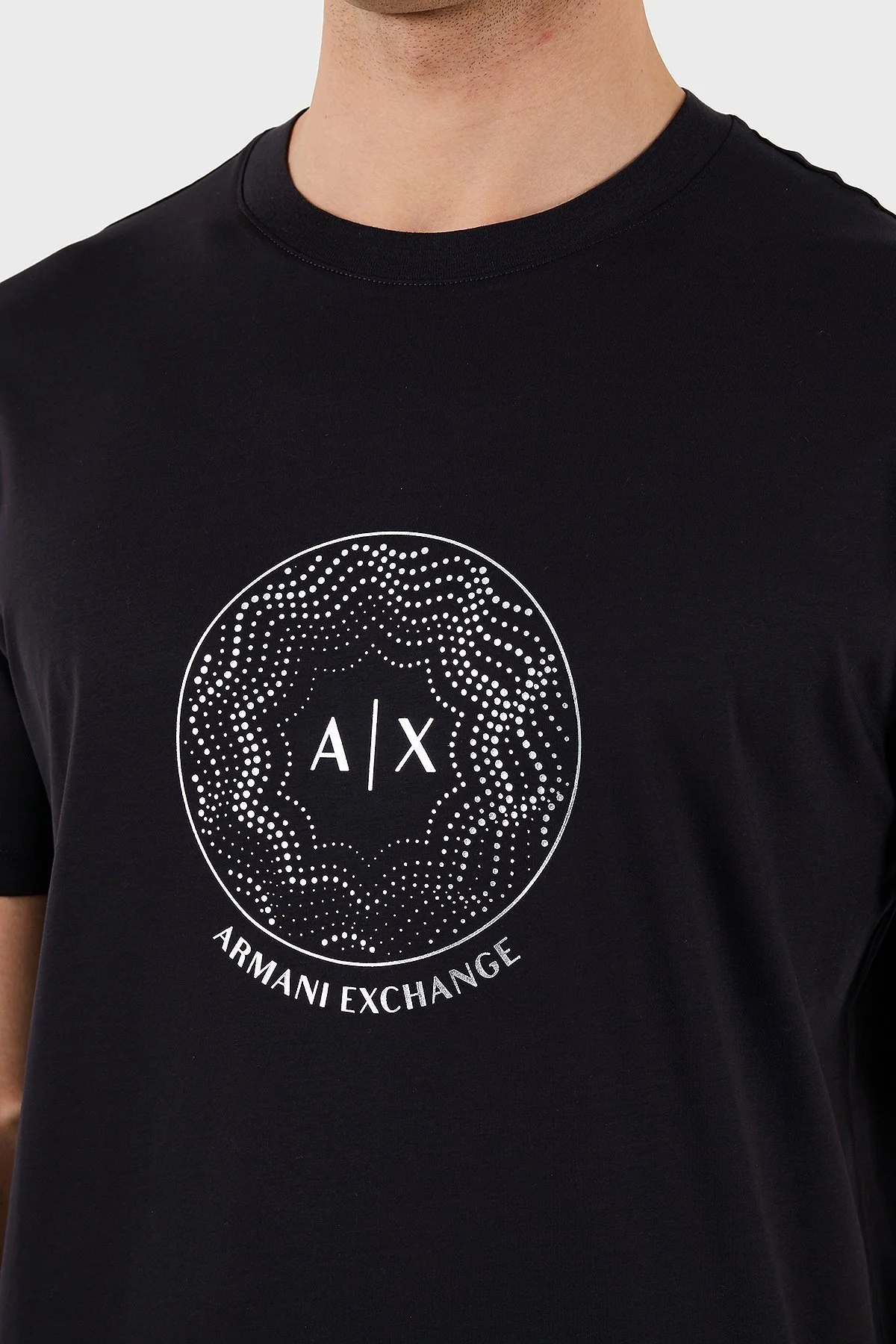 Armani Exchage %100 Pamuk Regular Fit Logolu Erkek T Shirt XM000328 AF10364 UB101 LACİVERT - 5