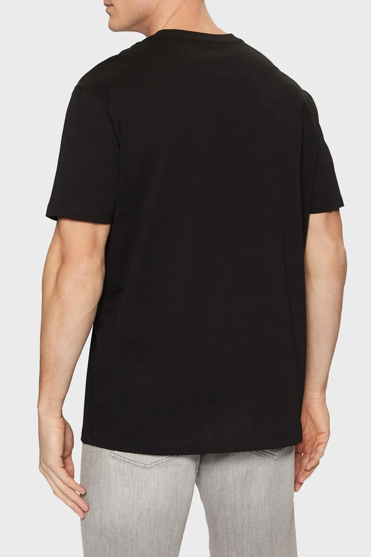 Armani Exchage %100 Pamuk Regular Fit Logolu Erkek T Shirt XM000328 AF10364 UC001 SİYAH - 7