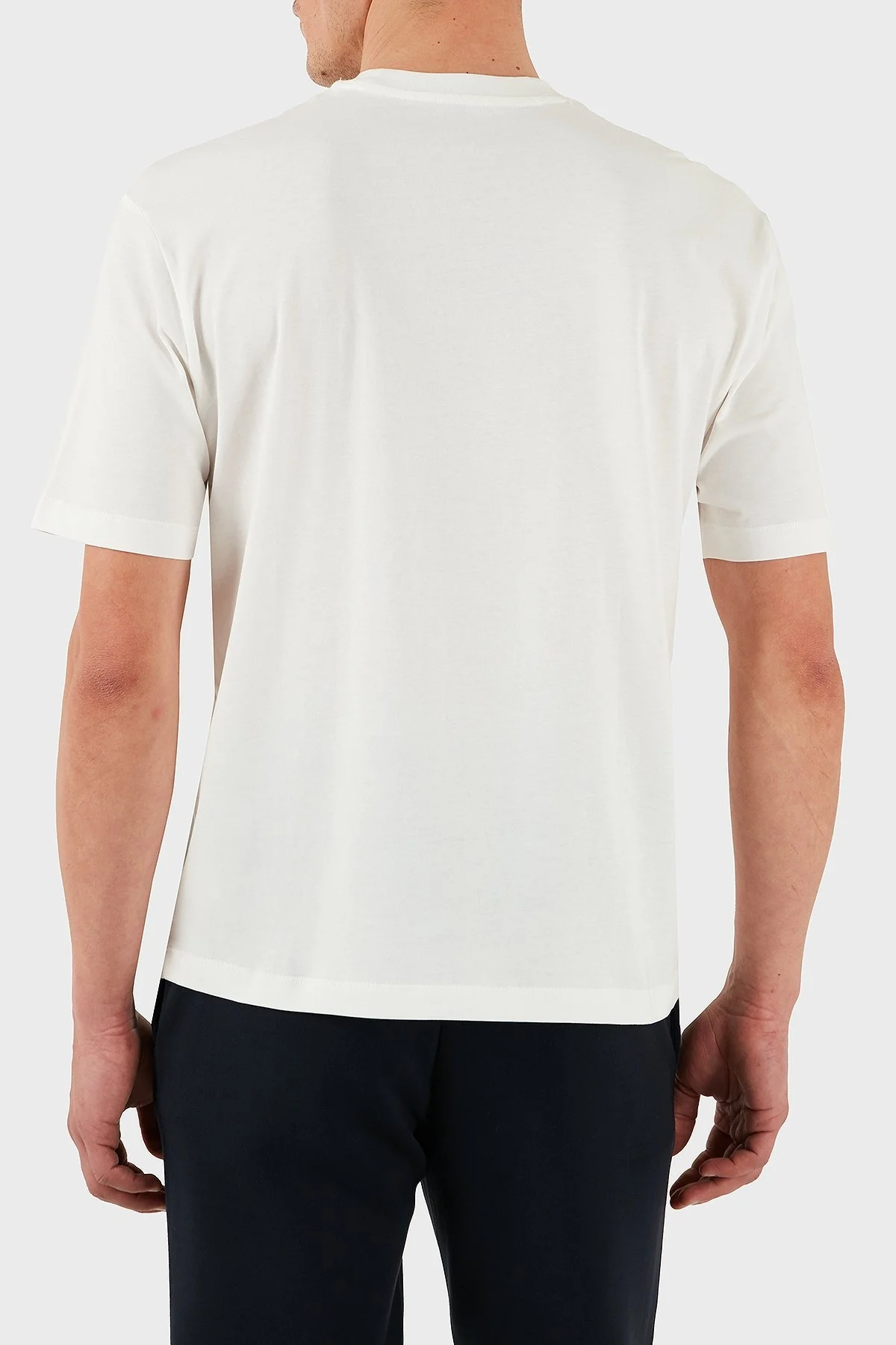 Armani Exchage % 100 Pamuk Regular Fit Logolu Erkek T Shirt XM000763 AF12308 U0009 BEYAZ - 9