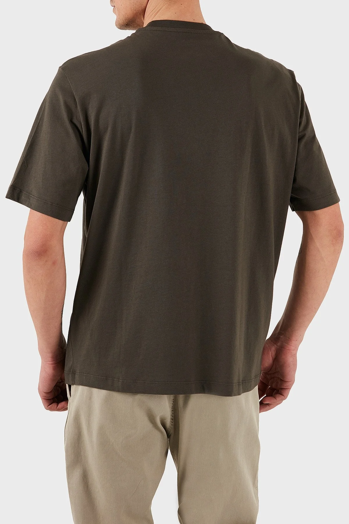 Armani Exchage % 100 Pamuk Regular Fit Logolu Erkek T Shirt XM000763 AF12308 U8120 KAHVE - 9
