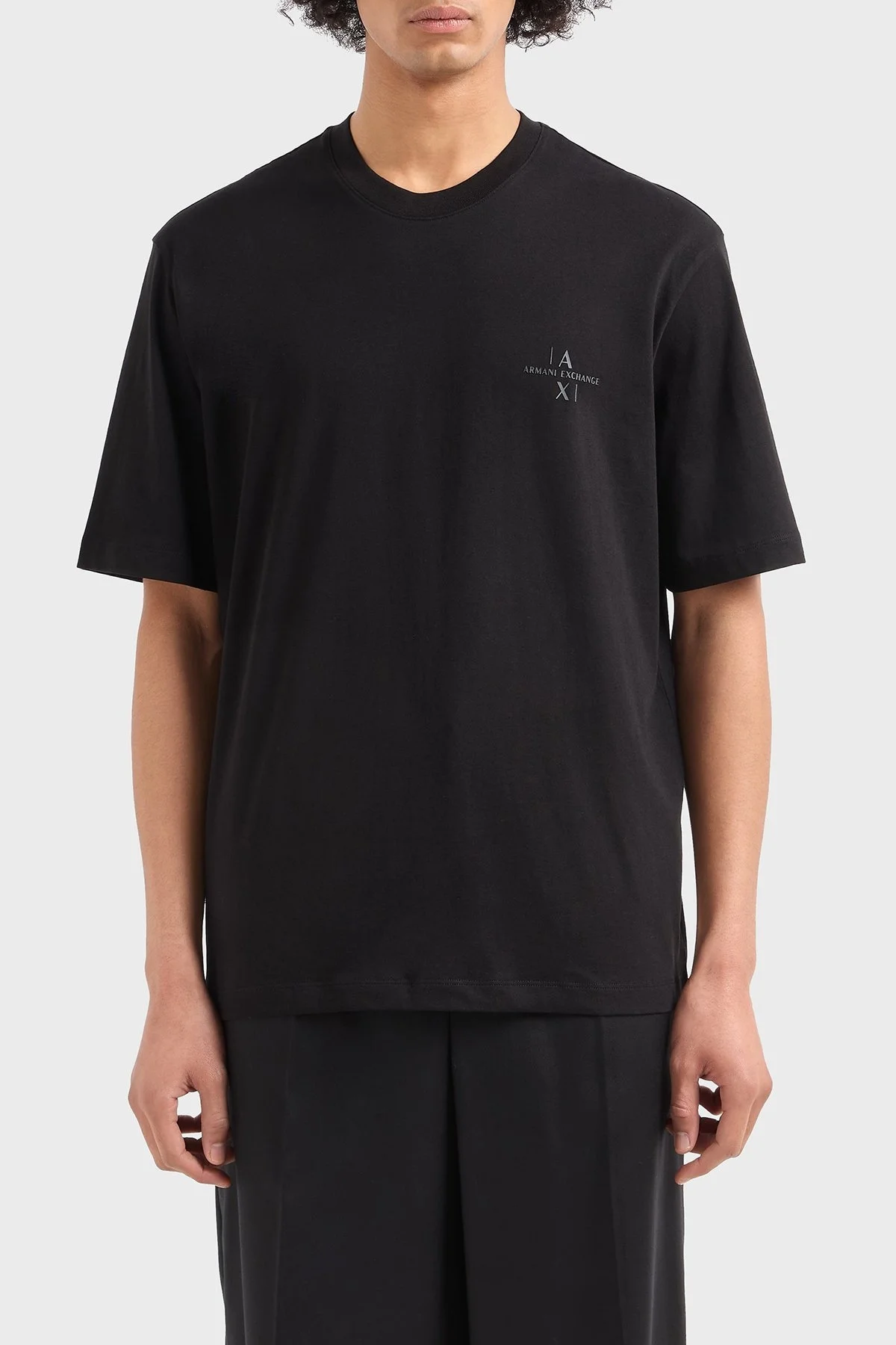 Armani Exchage % 100 Pamuk Regular Fit Logolu Erkek T Shirt XM000763 AF12308 UC001 SİYAH - 6