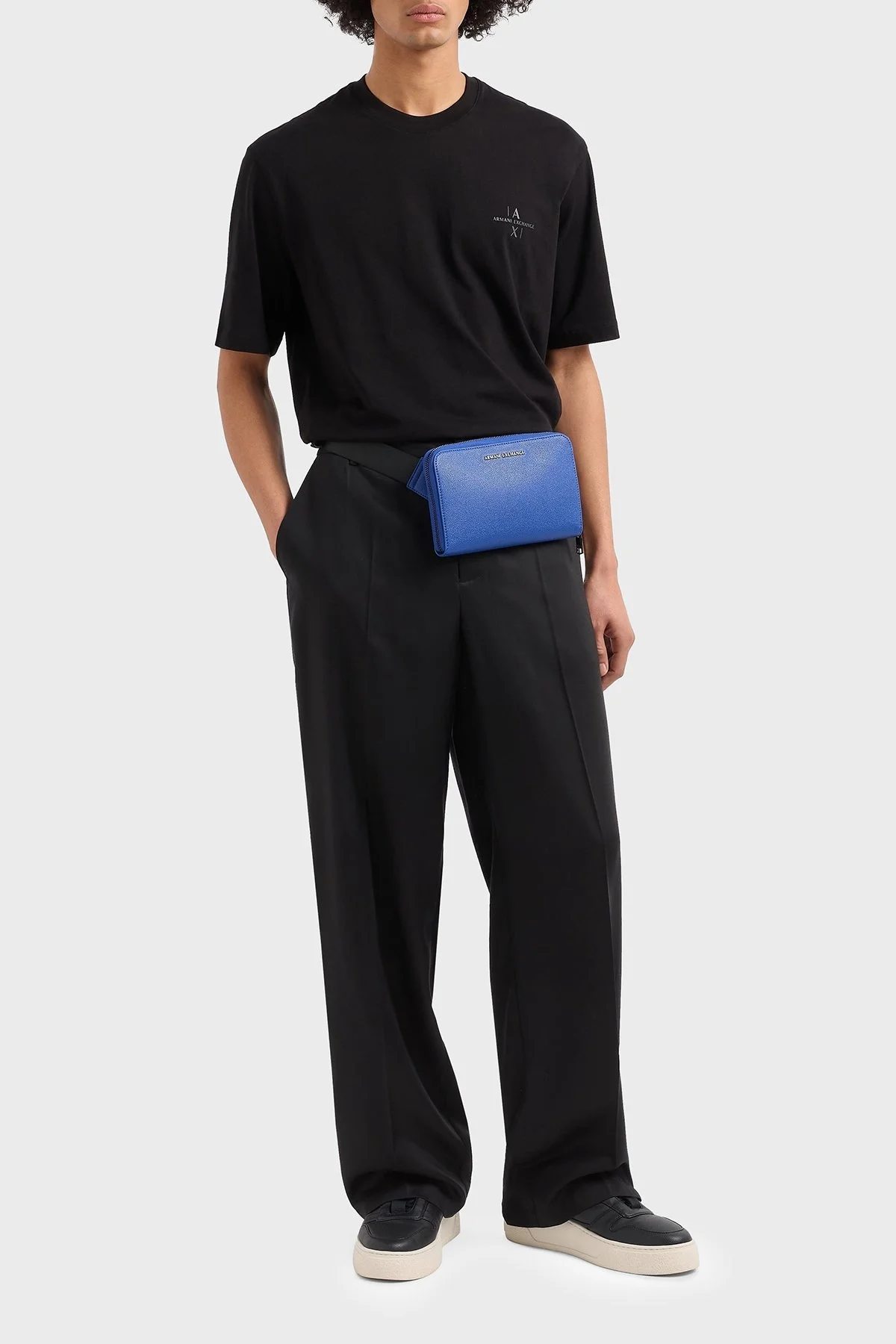 Armani Exchage % 100 Pamuk Regular Fit Logolu Erkek T Shirt XM000763 AF12308 UC001 SİYAH - 7