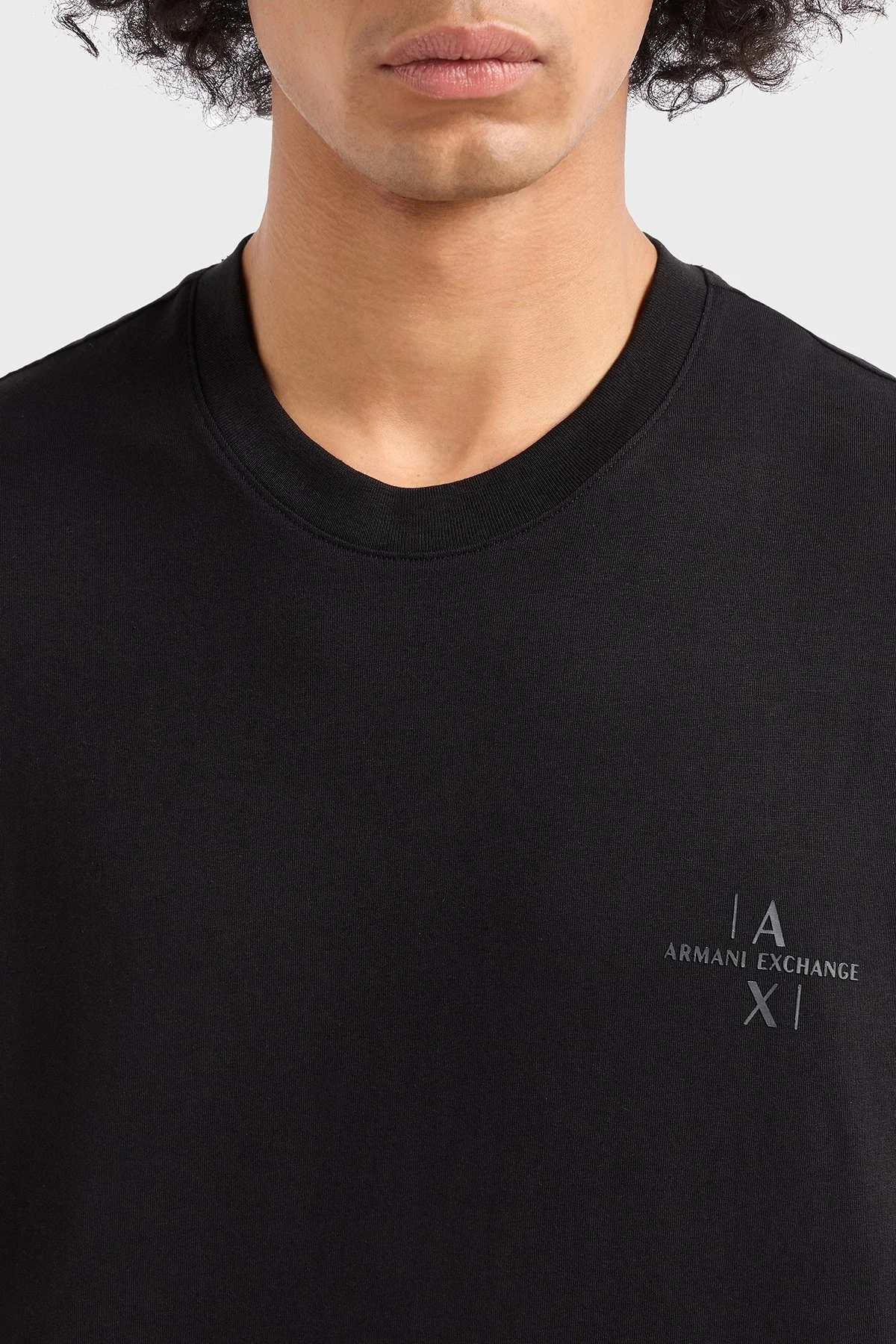 Armani Exchage % 100 Pamuk Regular Fit Logolu Erkek T Shirt XM000763 AF12308 UC001 SİYAH - 9