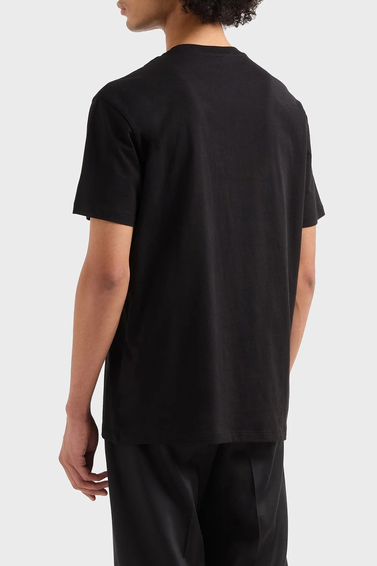 Armani Exchage % 100 Pamuk Regular Fit Logolu Erkek T Shirt XM000767 AF12308 UC001 SİYAH - 8