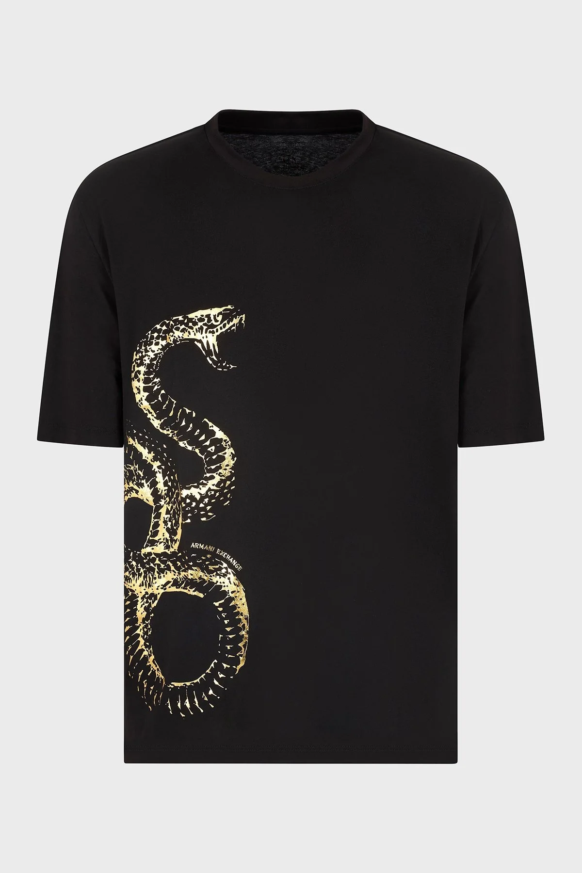 Armani Exchage Baskılı % 100 Pamuk Regular Fit Bisiklet Yaka Erkek T Shirt XM000213 AF10356 UC001 SİYAH - 12
