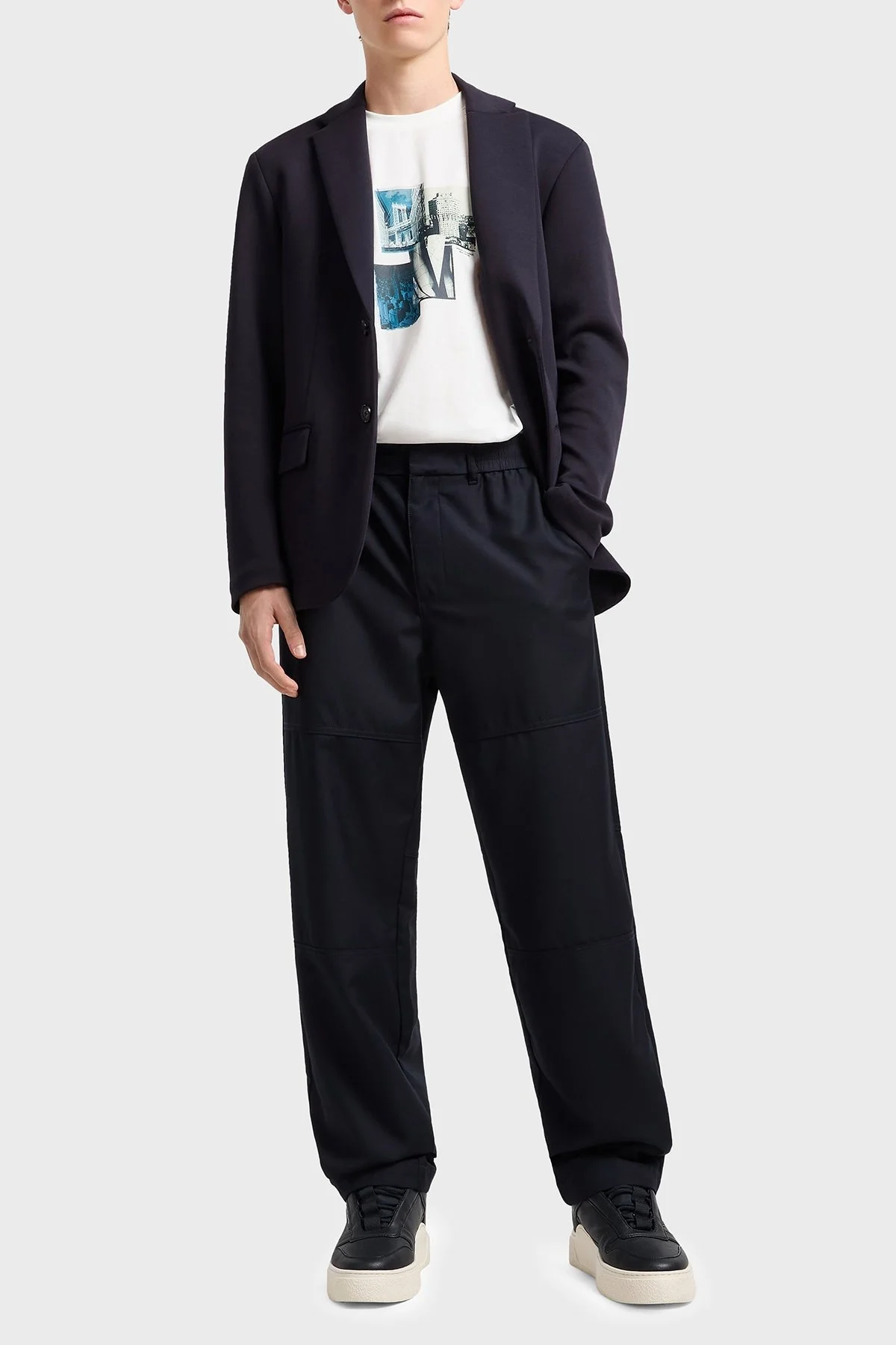 Armani Exchage Baskılı % 100 Pamuk Regular Fit Bisiklet Yaka Erkek T Shirt XM000269 AF12112 U0009 BEYAZ - 7