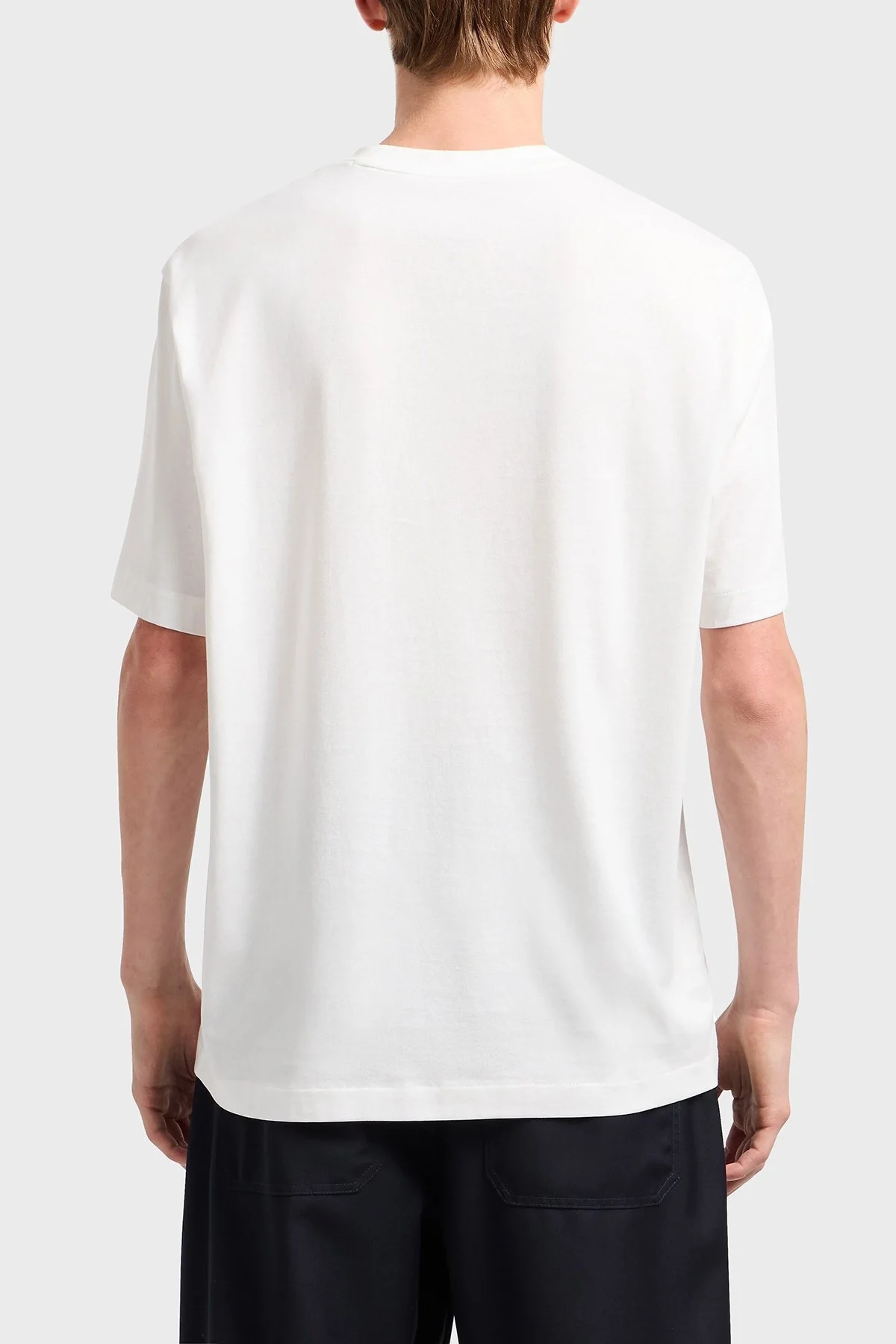 Armani Exchage Baskılı % 100 Pamuk Regular Fit Bisiklet Yaka Erkek T Shirt XM000269 AF12112 U0009 BEYAZ - 8