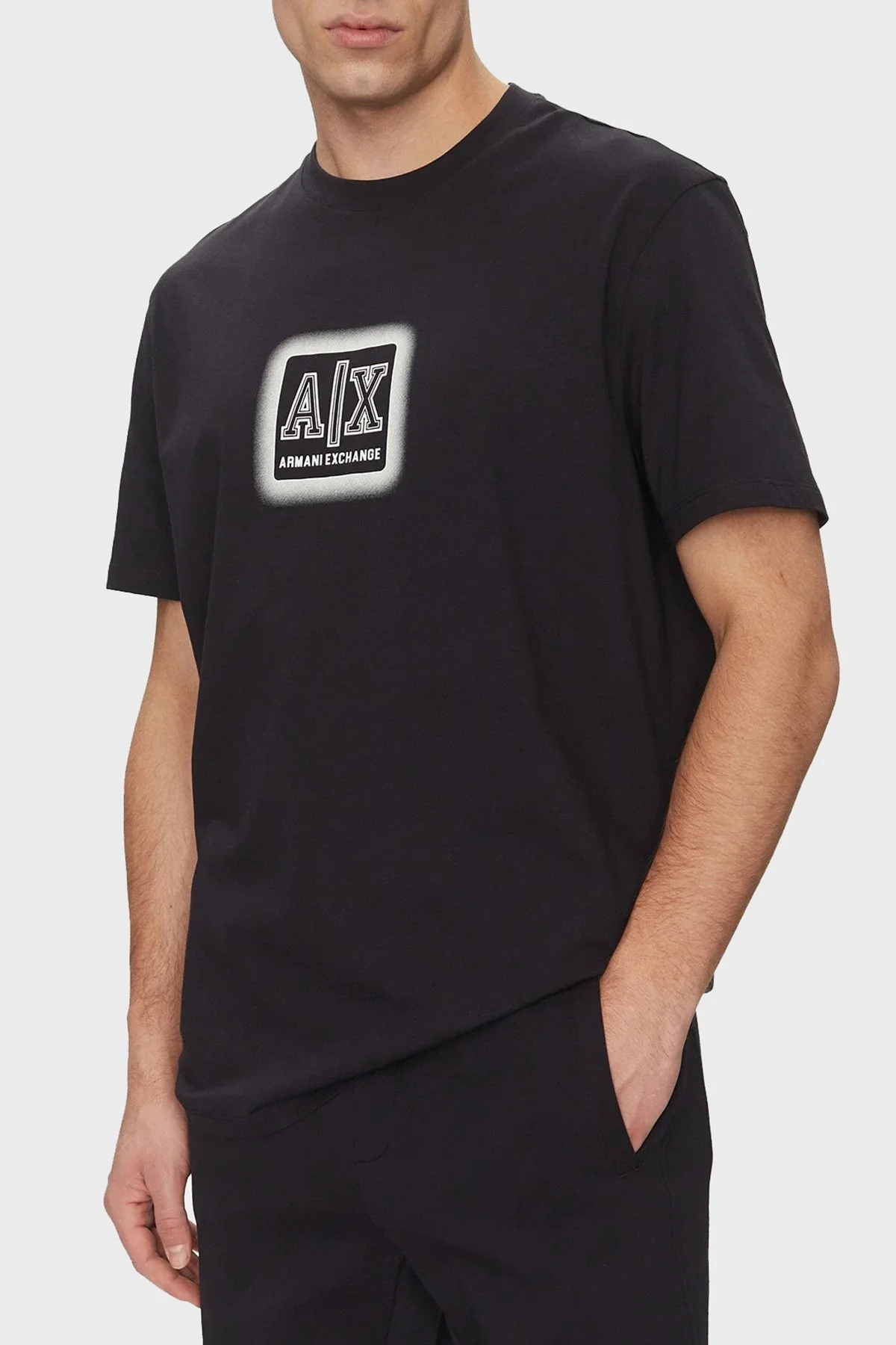 Armani Exchage Kabartmalı Logo Baskılı Pamuklu Regular Fit Bisiklet Yaka Erkek T Shirt XM000545 AF10361 UB101 LACİVERT - 6